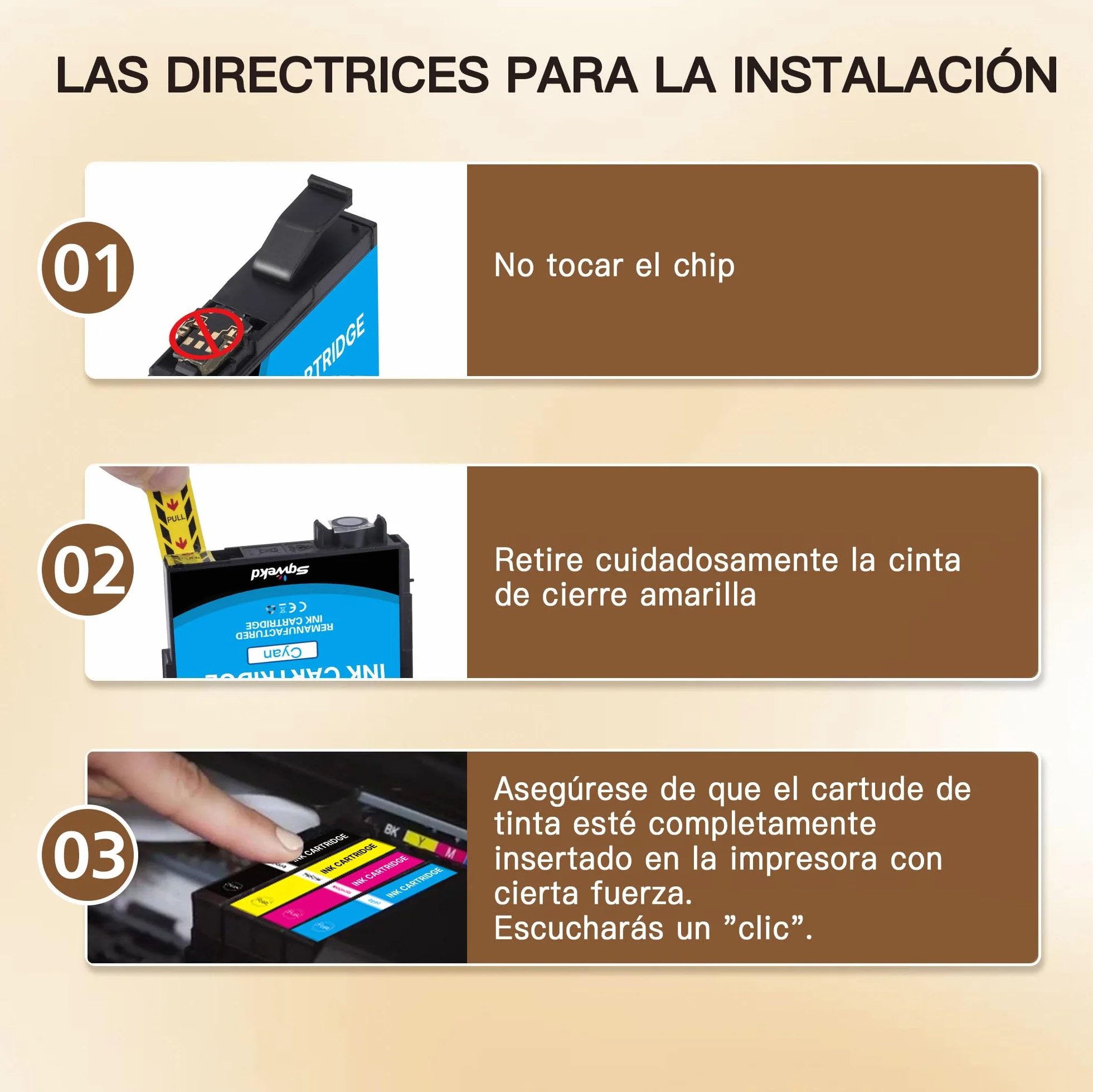 Cartucho Compatible para Epson 604XL Negro Cian Magenta Amarillo 4 Negro 2 Cian 2 Magenta 2 Amarillo