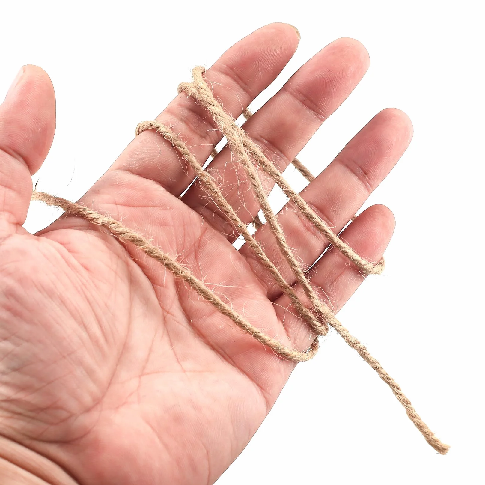 Cuerda de Yute, 3mm x 200m Cuerda de Cáñamo Natural, Rollo de Corde Yute para Embalaje, Decoración, Jardinería, Fotos, Regalos, Manualidades