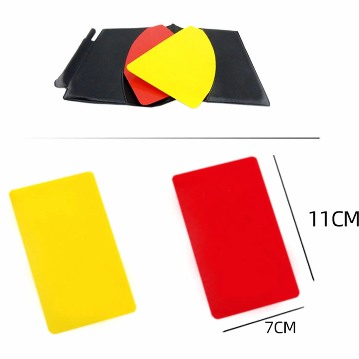 Silbato de Acero Inoxidable Kit de Tarjetas de Árbitro Tarjetas Amarillas y Rojas Fútbol con Lápiz