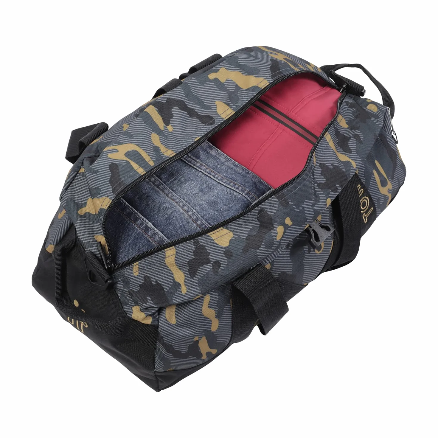 Totto Bolsa Deporte Bungee Estampado Militar Resistencia Comodidad