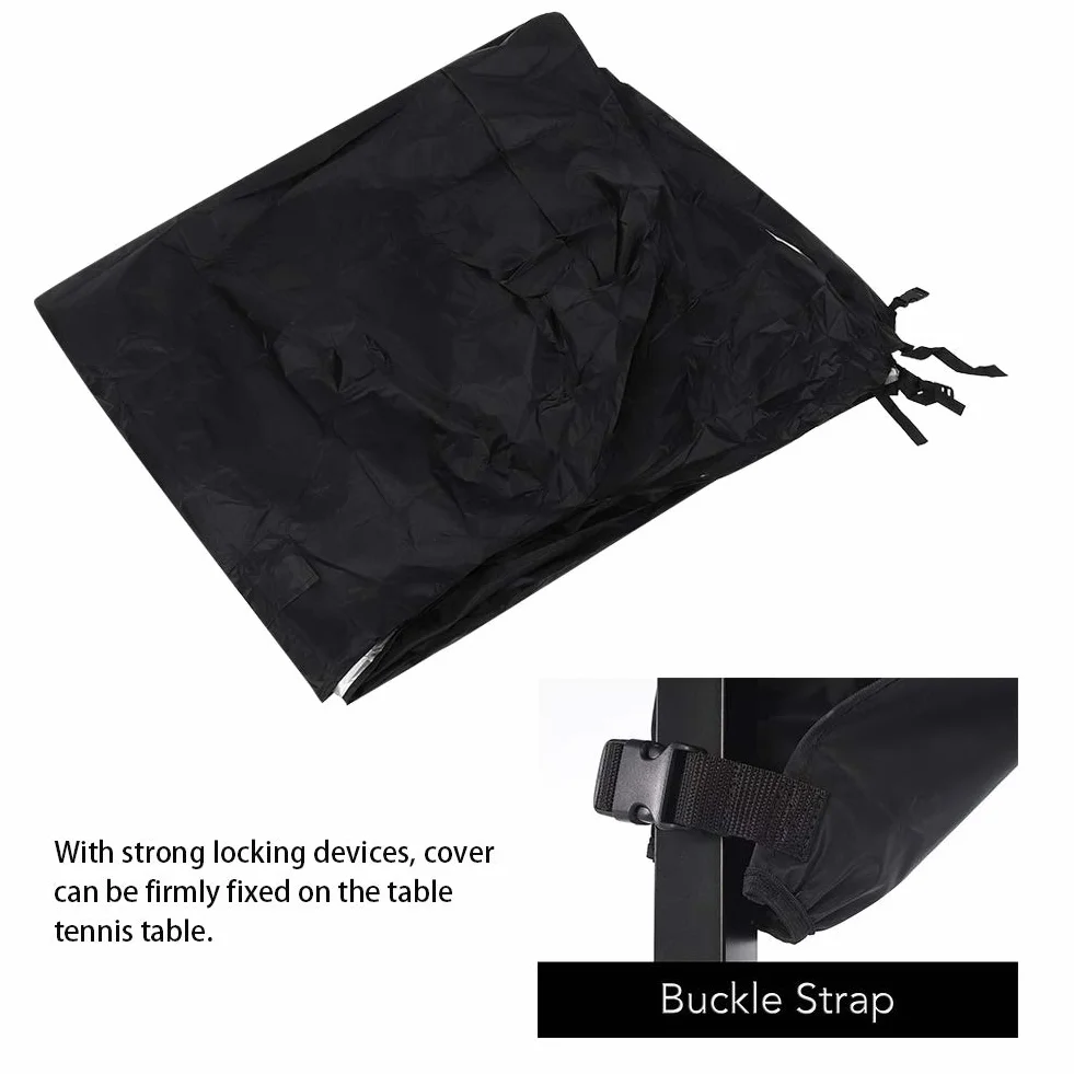 Funda protectora impermeable para mesa de terraza 280x153x73cm poliéster tafetán negro