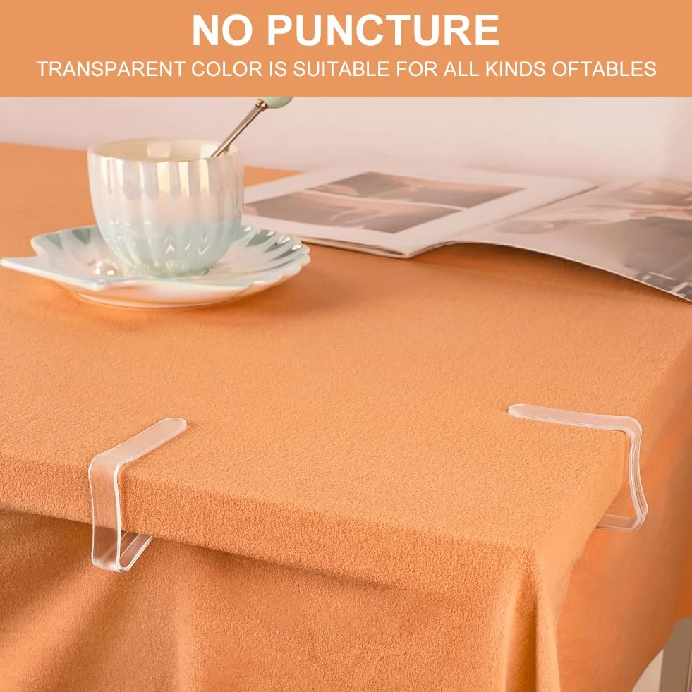 AUAUY 27 Piezas Sujeta Manteles para Mesas, Transparentes Plastico Sujeta Manteles de Mesa Exterior, Sujeta Manteles, Pinzas Sujeta Manteles, Pinzas Mantel Mesa Exterior Plastico para Interior