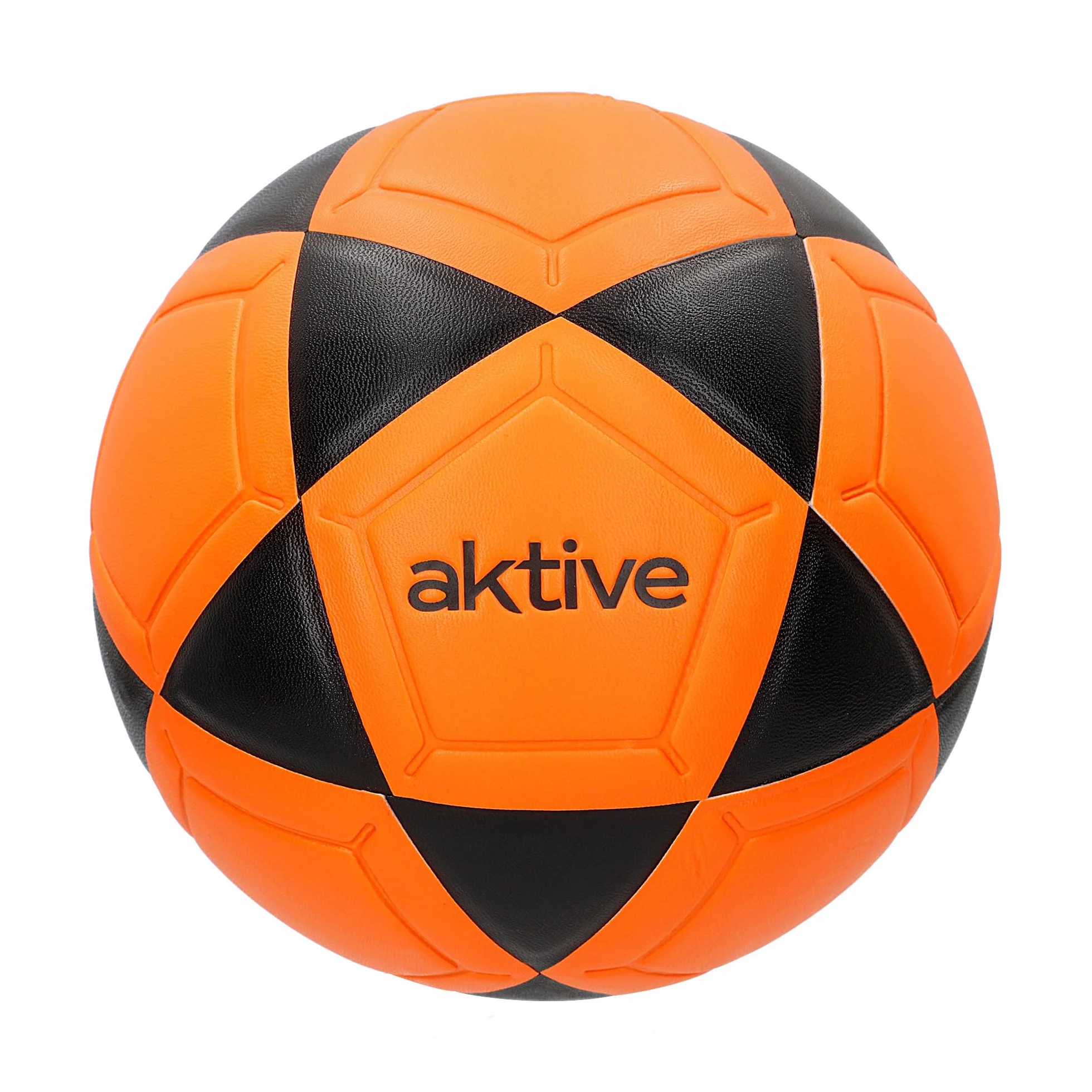 AKTIVE Balón de Fútbol Sala PVC Talla 3 230-250g D18 cm Naranja y Negro
