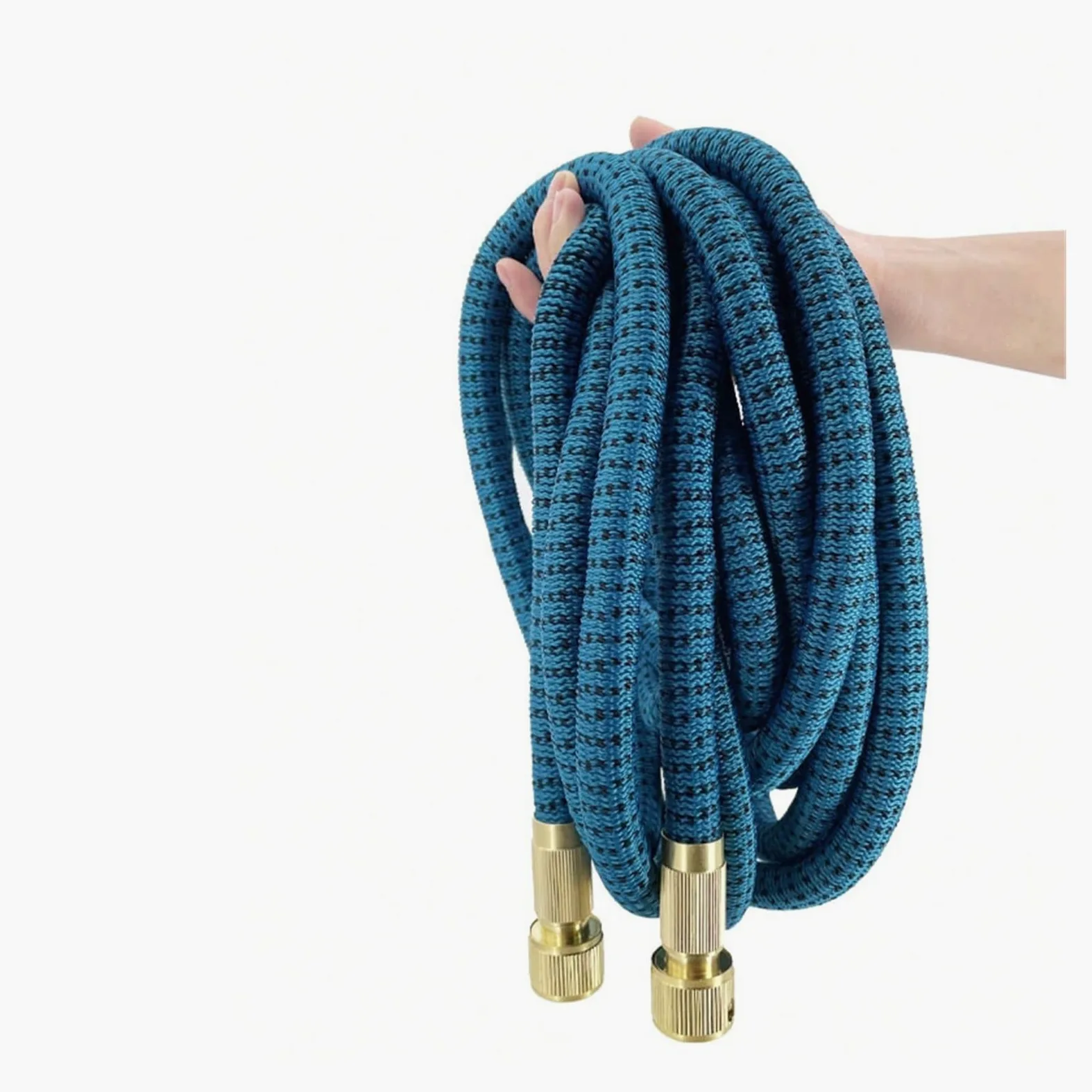 Manguera de jardín Extensible, Manguera de Agua Flexible para jardín, Manguera de jardín Flexible, Manguera de conexión para riego de automóviles, Azul Verdoso, 7,6–15,2 m (Verde, 7,6 m)