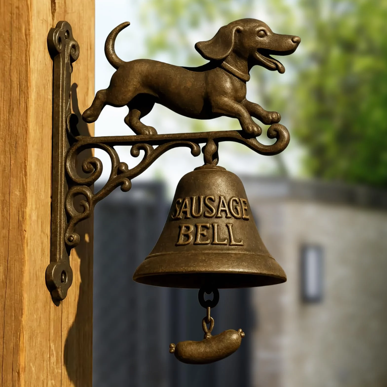 Dinner Bell Outdoor | Timbre Decorativo para Puerta De,Figura Decorativa De Perro para Porche Jardín Casa Cabaña Patro Trasero Regalo Inauguración