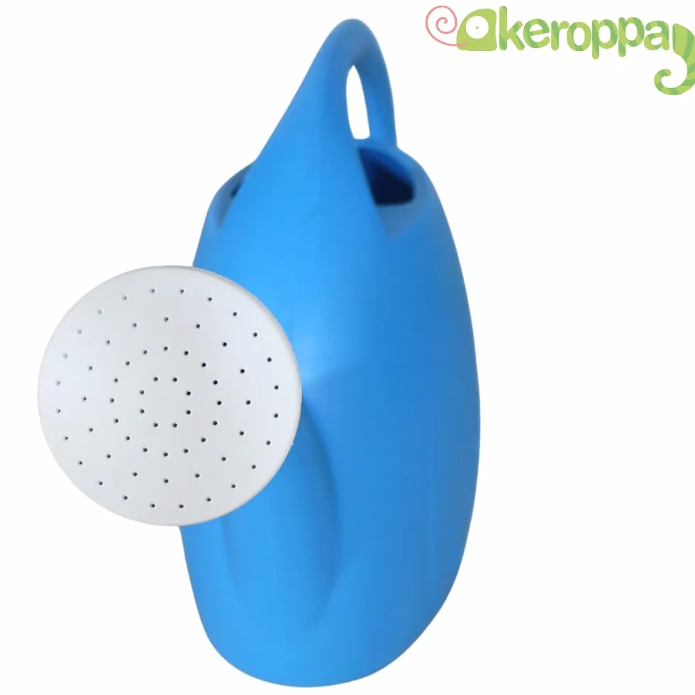 KEROPPA Regadera 3,5 L, Riego con Difusor, para Hogar o Jardines Pequeños, Material Reciclable, Resistente, Ligera, Verde Claro
