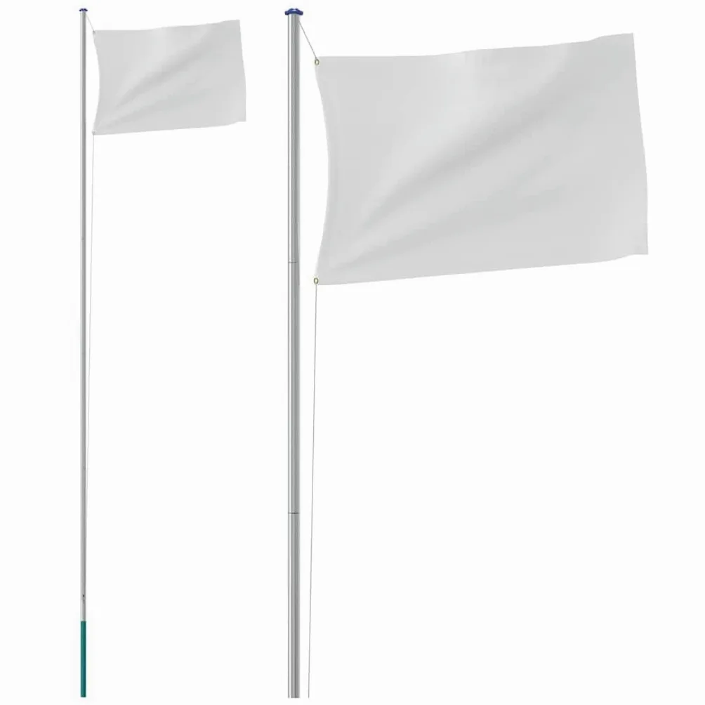 Genérico Mástil de Bandera Modular Aluminio Plateado 6,23 m,Casa y jardín,Decoración,Banderas y Mangas de viento-153562