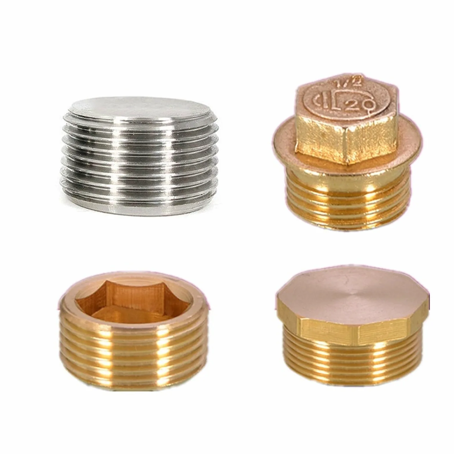 Conector rápido de latón con rosca macho y hembra de 1/8, 1/4, 3/8, 1/2 y 3/4 pulgadas, adaptador universal for grifo.(1l2 Female,10pcs)