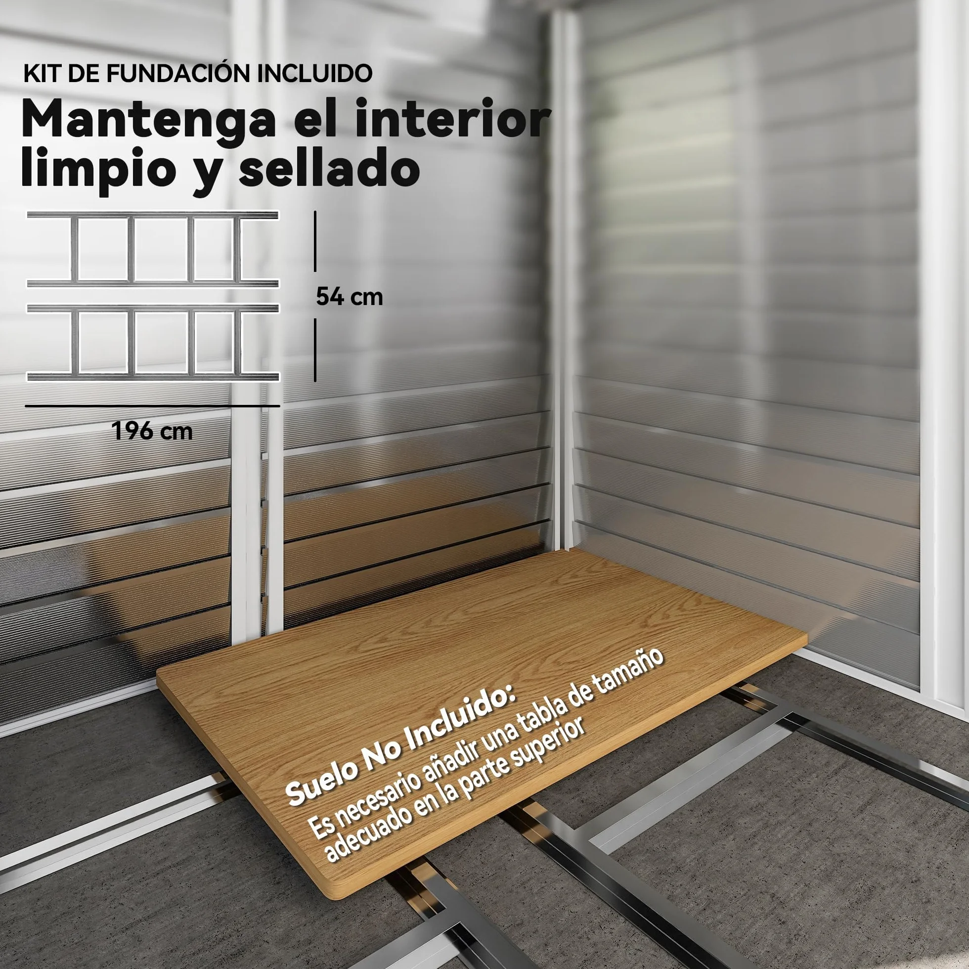 Outsunny Caseta de Jardín Exterior 4,4 m², 240x206x198 cm, Cobertizo de Jardín Exterior Metálico con Base Refuerzo (Suelo NO Incluido), Puerta Corredera con Cerradura y 4 Ventanas para Patio, Teca