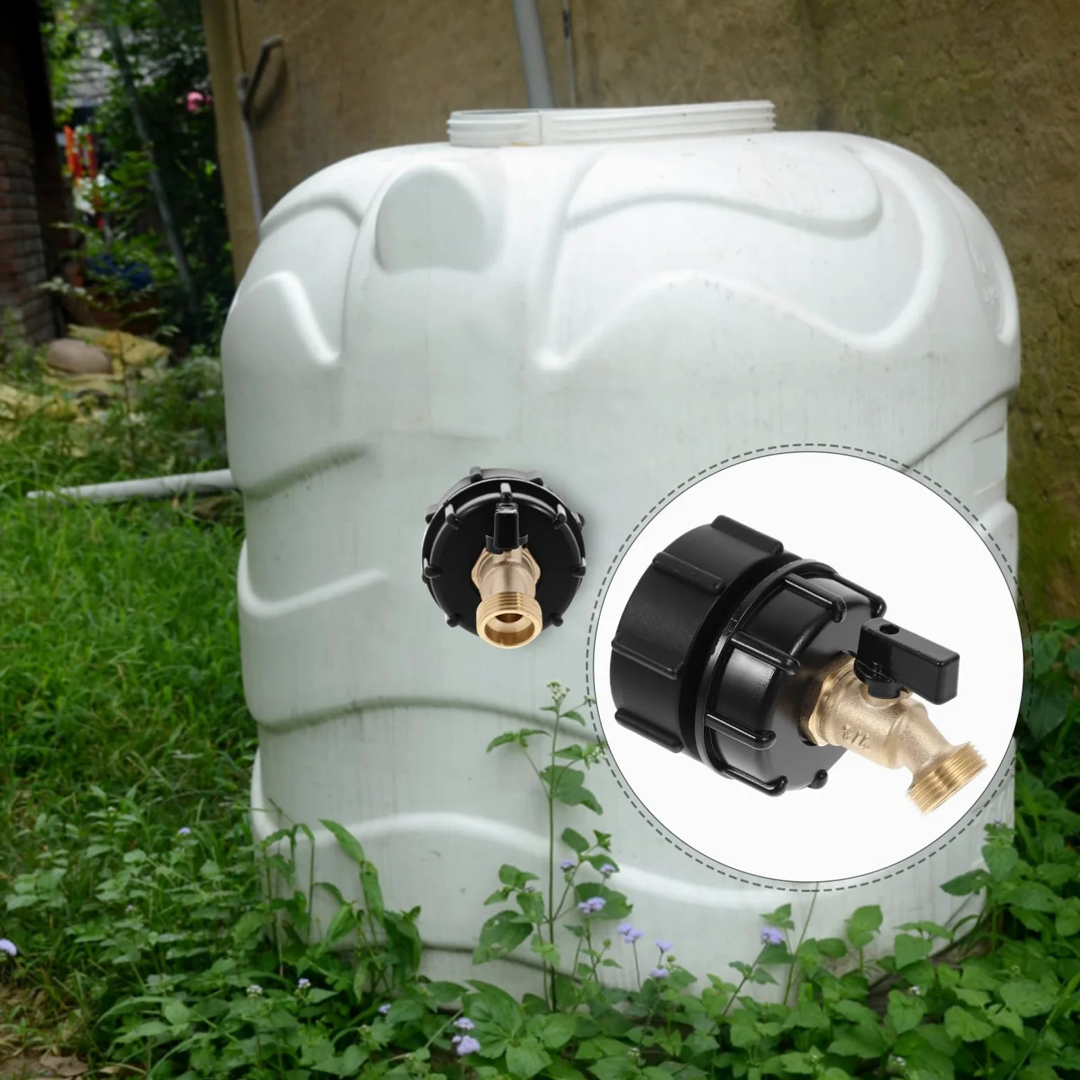 ibasenice 3 Piezas Adaptador IBC Grifo de Jardín para Barriles de Agua de Accesorio de Duradero y Instalación