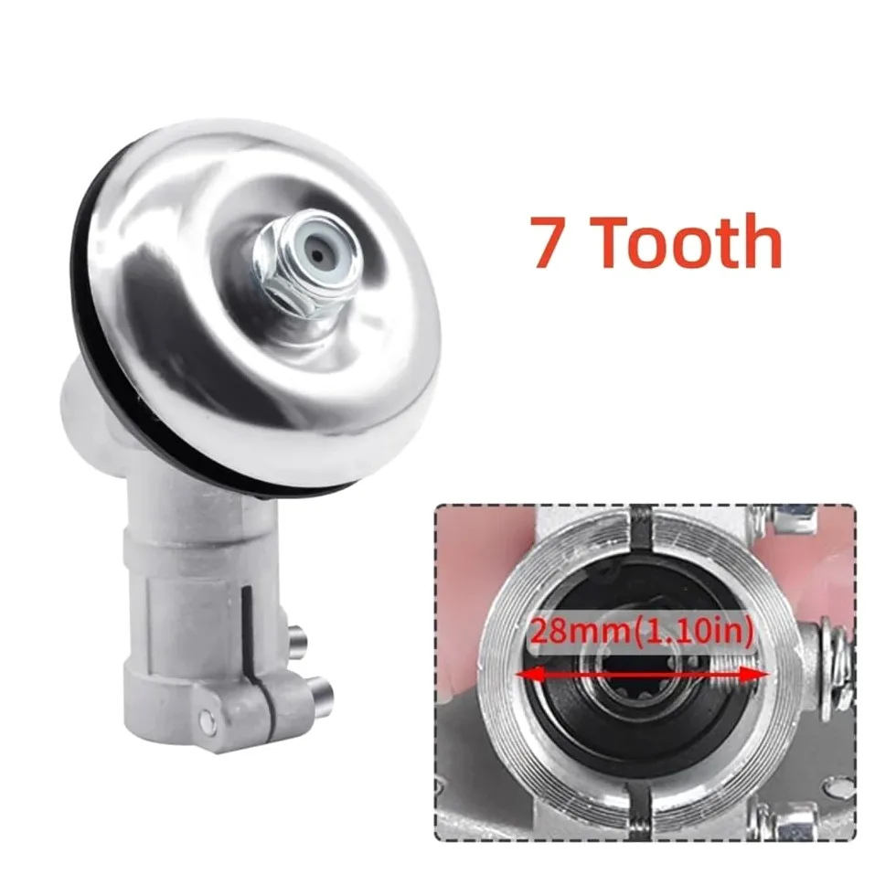 Compatible con Caja De Engranajes 26 Mm, 28 7 Y 9 Dientes, Cabezal Engranaje For Desbrozadora, Reemplazo Cortacésped, Piezas Herramienta Jardinería Parte(28mm 7t)