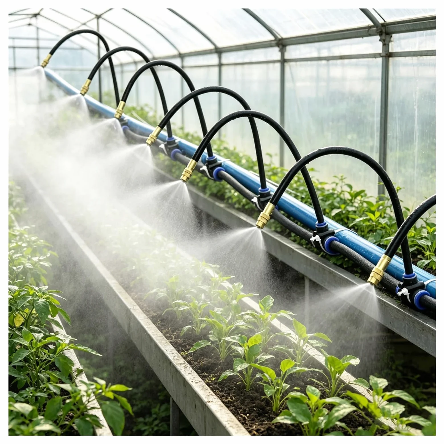 Kit Nebulización Invernadero, Riego Plantas Boquillas Ajustables | Huerto, Vivero De Plantas, Área De Plántulas, Cultivo Interior, Niebla Fina Y Fácil Instalación