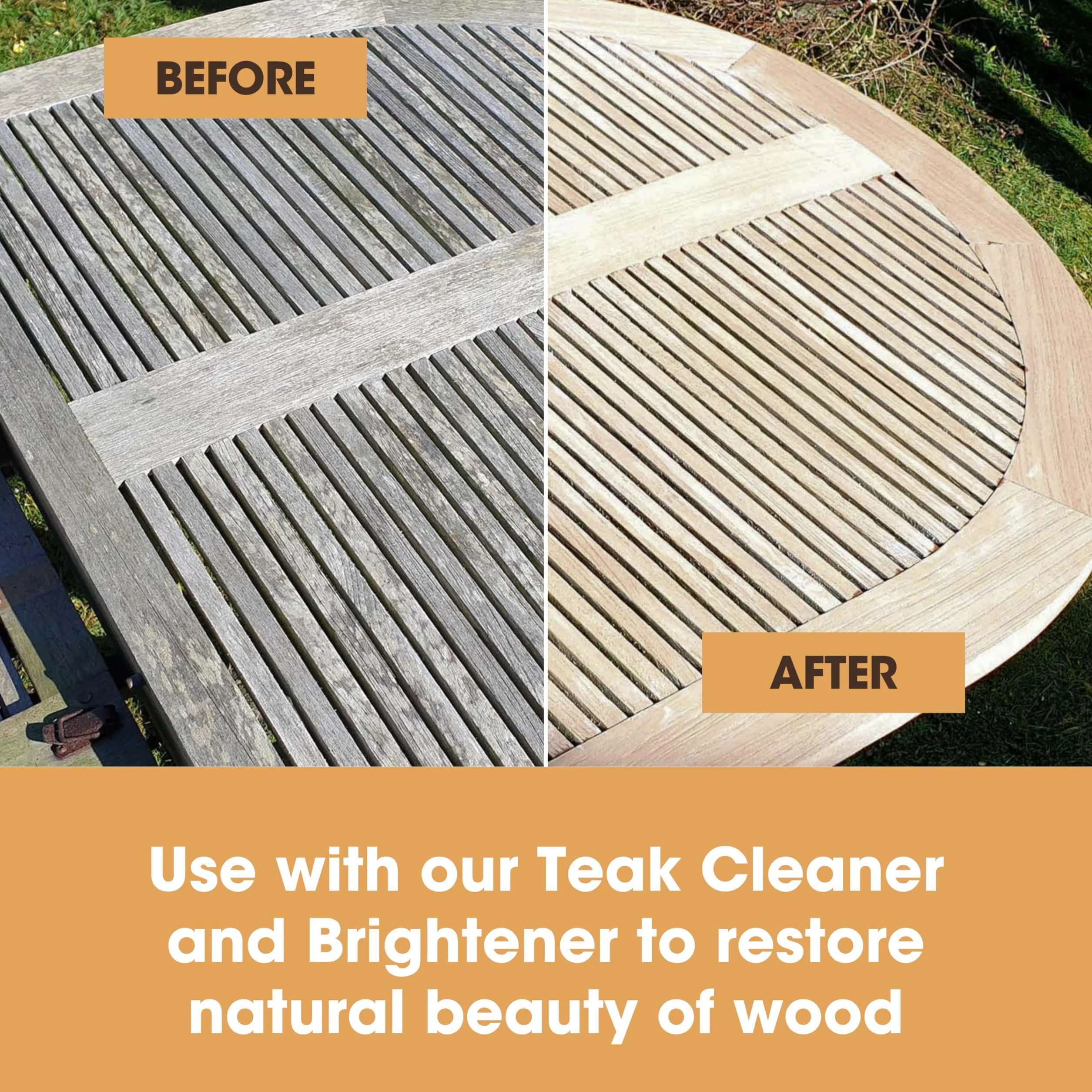 Furniture Clinic Exfoliante de teca – Depurador grande de acero inoxidable para limpiar toda la madera exterior