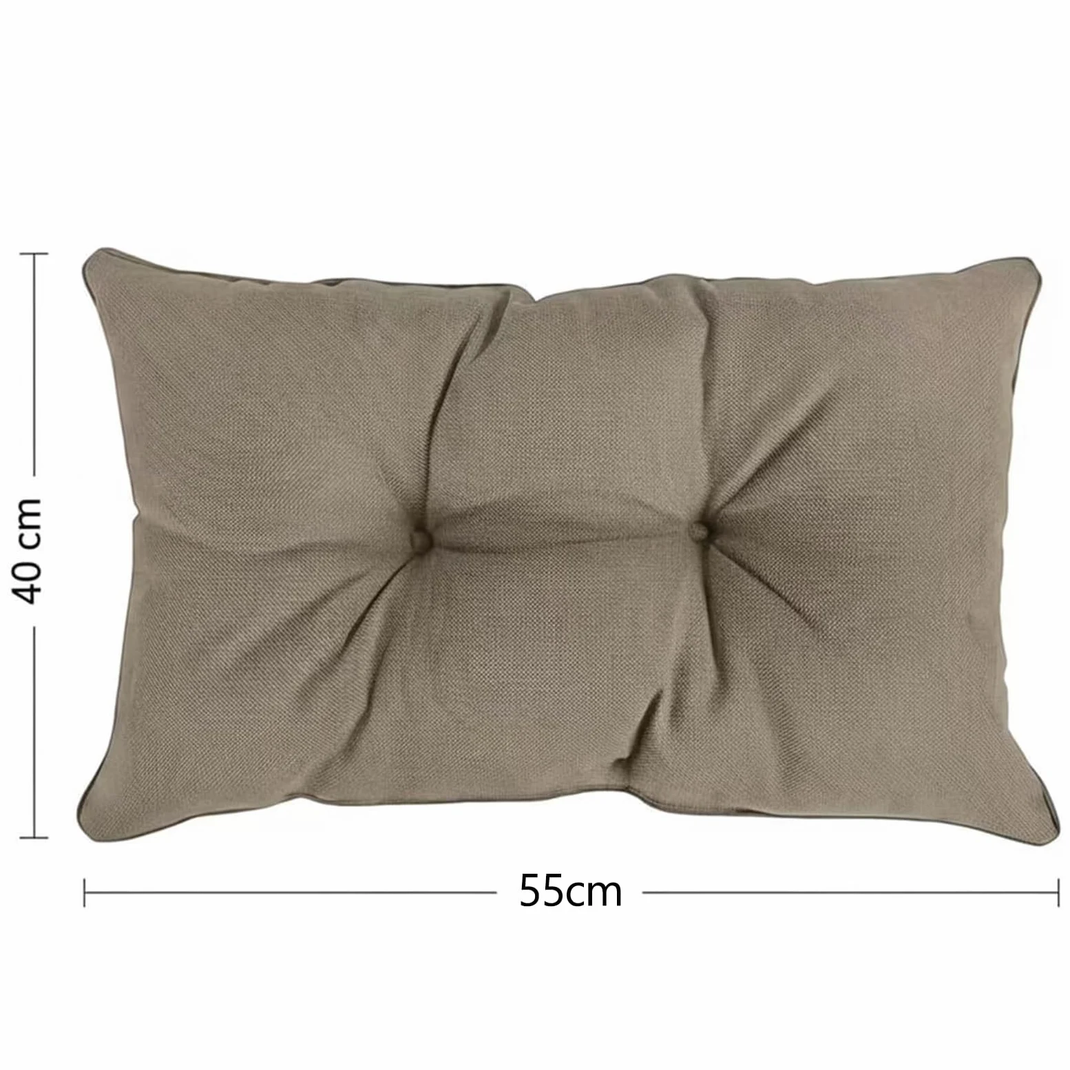 Cojín para Silla de Exterior 55x40 cm y Cojines Sillas Terraza 55x55 cm Beige