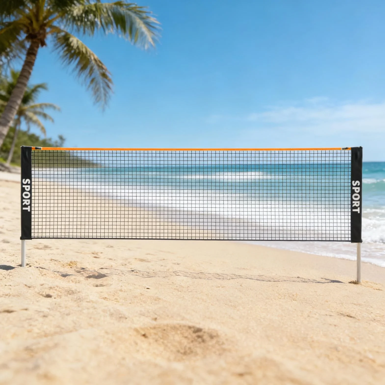 Red de Bádminton Plegable 3/4/5 m Portátil para Vóleibol Playa Piscina Interior Exterior