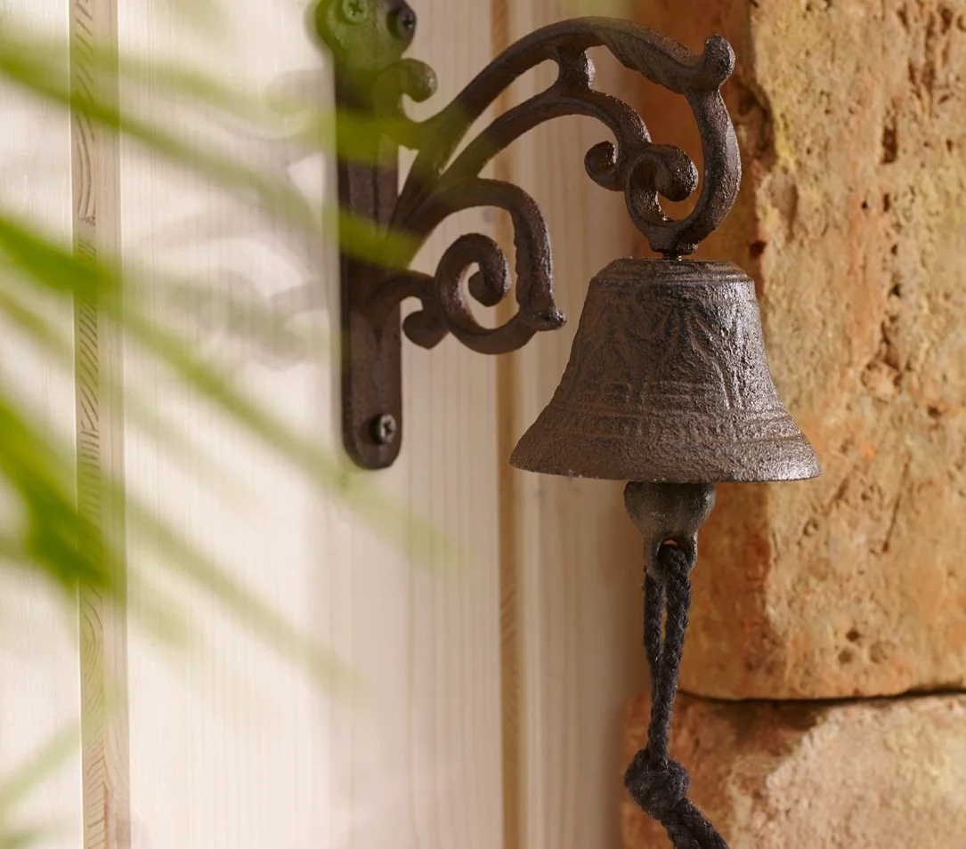 Dehner, Campana nostálgica, de Aproximadamente 18,5 x 7,5 x 15 cm, Hierro Fundido, Acero Inoxidable