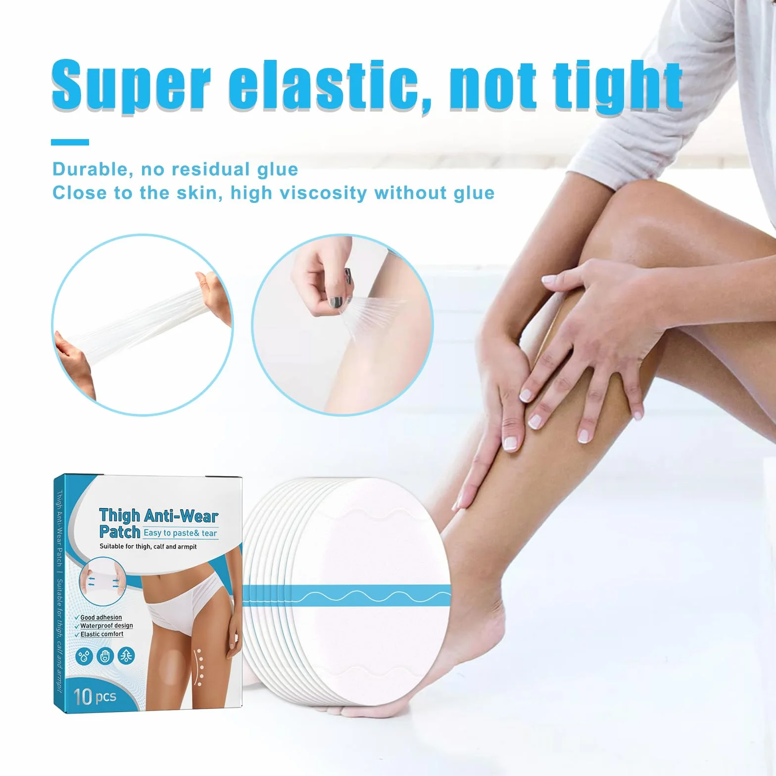 Adhesivo Interior Antirozaduras Para Muslo Anti Fricción Piernas Almohadillas Transparentes Desechables