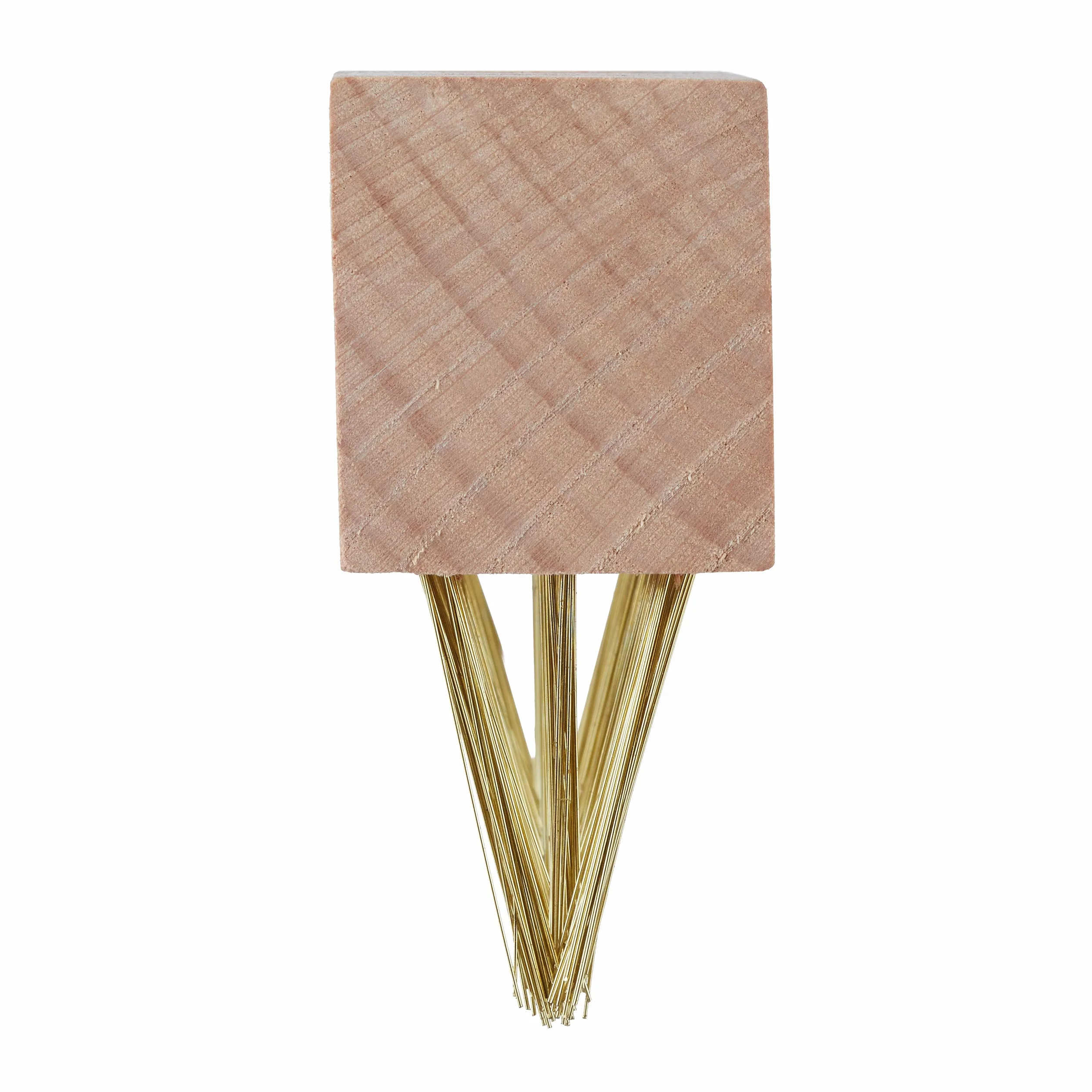 Relaxdays 10025389 Set Limpia Juntas Cepillos Recambio, Madera-Acero, Marrón Natural, 7,5 x 10 x 3,5 cm