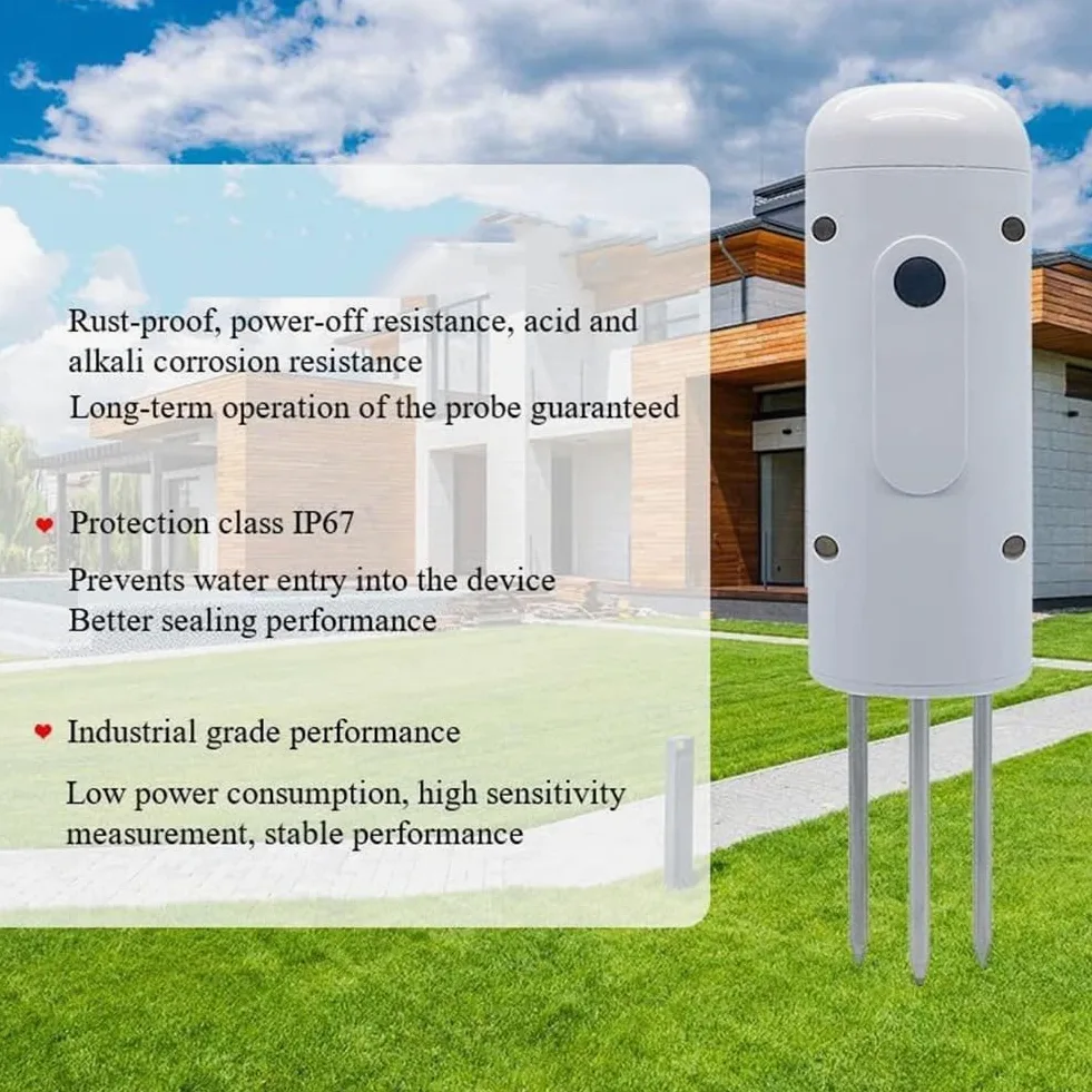 Detector de Humedad y Temperatura del Suelo Zigbee con Controlador de Riego, Comprobador Inteligente Inalámbrico, Sensor de Suelo y Medidor de Humedad.