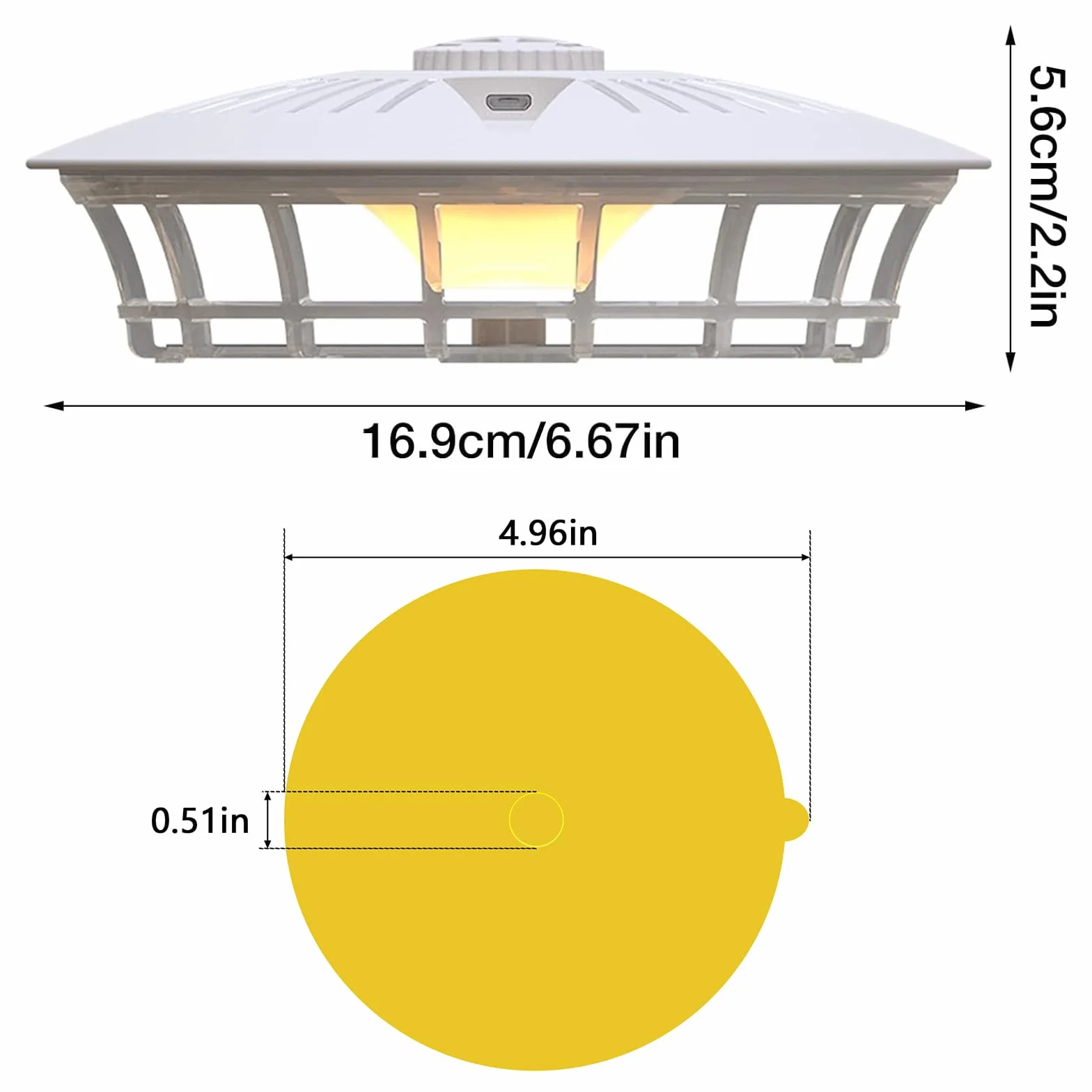 Trampa para Pulgas 1 Paquete, Mata Pulgas Eléctrico con Batería AAA/USB con 4 Modos de Luz, Control de Plagas para Interiores y Exteriores Lámpara Trampa de Pulgas No Tóxica Trampas