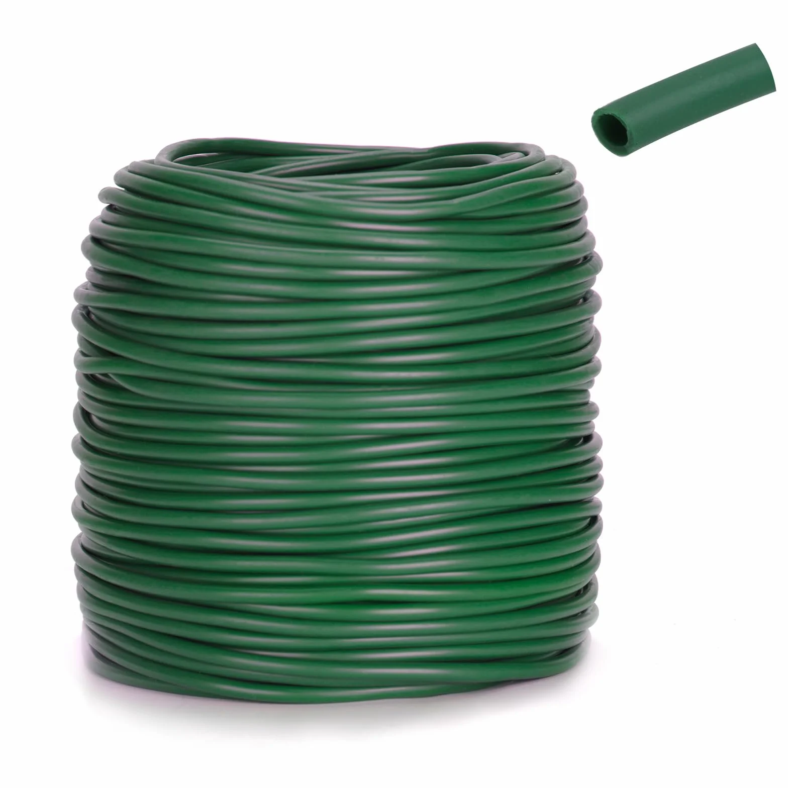 KINGLAKE Tubo de Atado Flexible, Cinta de Jardín Verde de 3mm x 50m para Plantas Trepadoras, Cuerda de Jardín de Plástico para Tomates, Rosas, Soporte para Vegetales