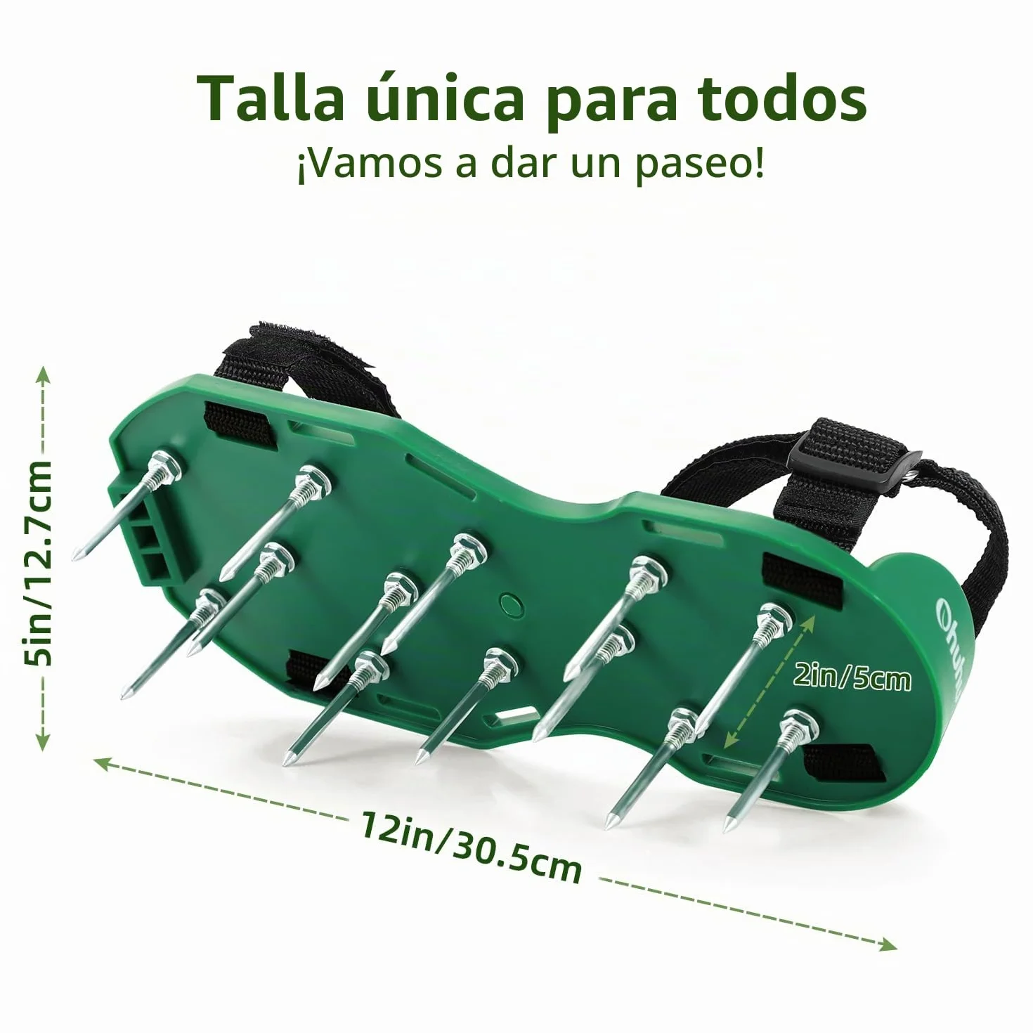 Ohuhu Zapatos Aerador de Cesped Sin Instalación, Zapatos Jardín de Césped con Pala de Acero Inoxidable Sandalias Zapatos con Puntas, Talla Universal para Todos Los Zapatos