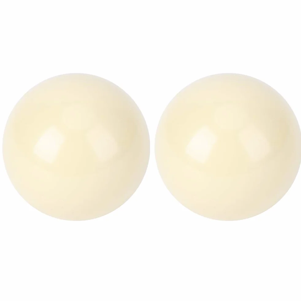 VBESTLIFE Lote de 2 Piezas Bola de Billar Blanco Estándar Diámetro 5,72 cm
