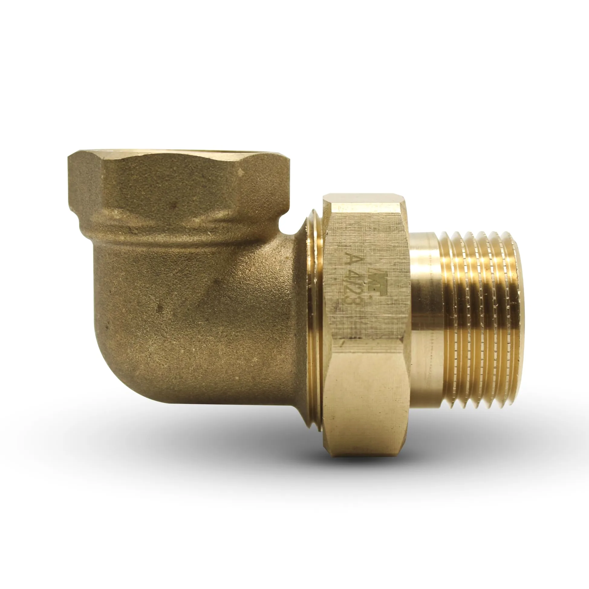 DOJA Barcelona | Racor Codo 90 Grados | 1" | M-H | Pack 3 | Codos 90º con Racor y Junta Tórica | Codo Latón | Anillo de Sellado | Accesorios Tuberia | para Tubo Grifo Jardin, Tuberias Exterior
