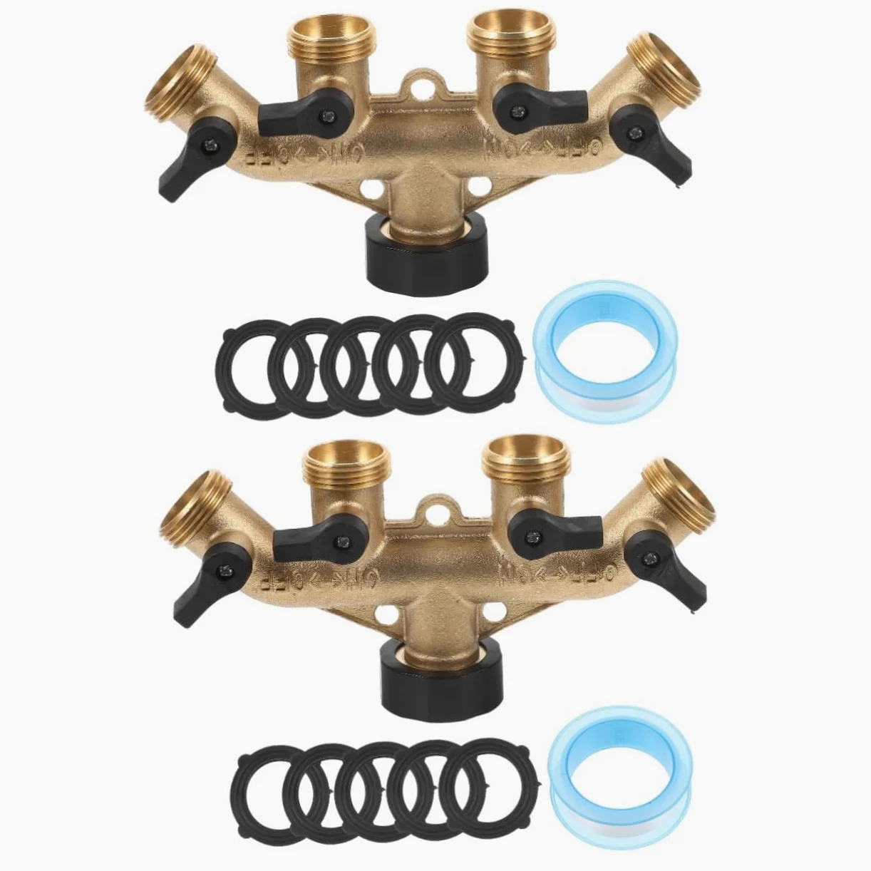 DOITOOL 2 Juegos De Adaptadores De Conector De Manguera De Jardín Divisor De Manguera Adaptador De Grifo De Latón Rápido para Uso En Exteriores