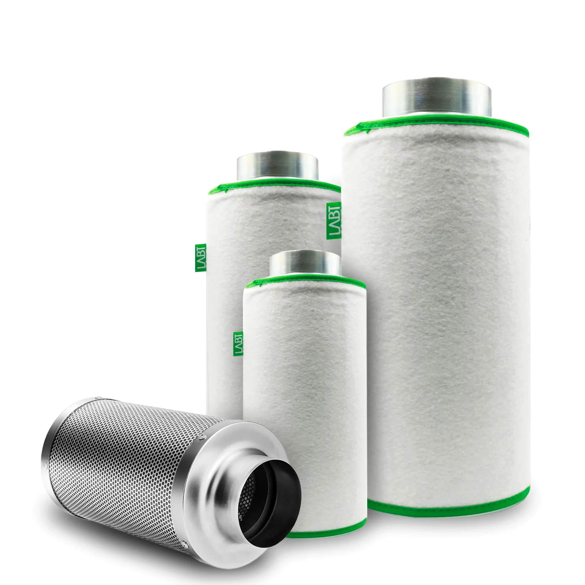 Filtro de carbón Activo en Diferentes tamaños, Brida tamaños de 100 hasta 315 mm, para Aire Ventas de 180 m³/h, hasta 1340 M³/h | Grow olores Canalizado Filtro AKF Filtro de carbón Activo
