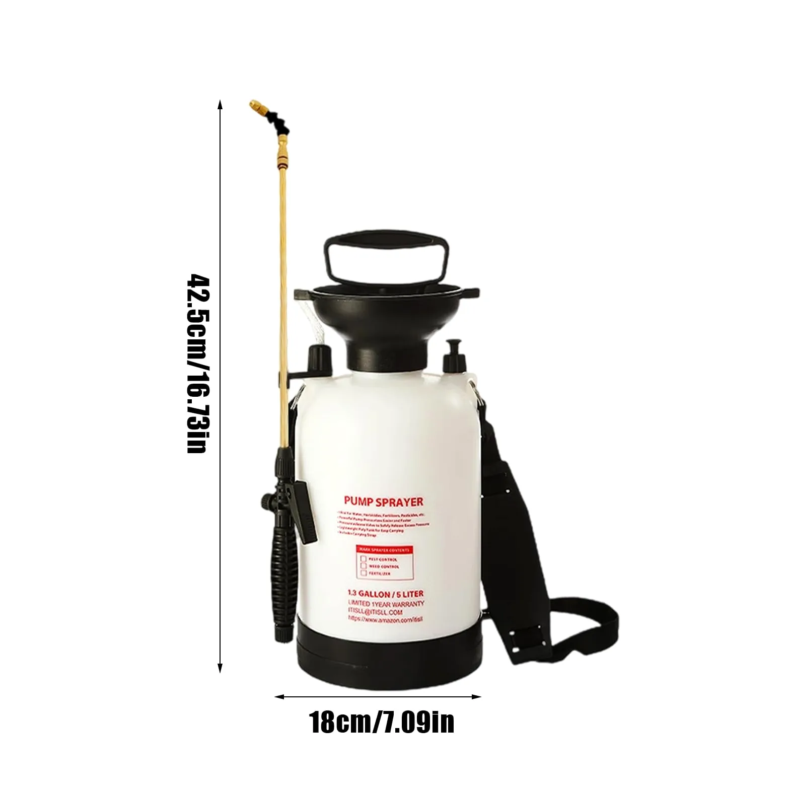 Pulverizador De Bomba para Jardín para Limpieza de Coche y Manual | Mochila con presión ajustable para Jardineros, Propietarios de Hogar, Paisajistas, Patio, Jardín, Granja y