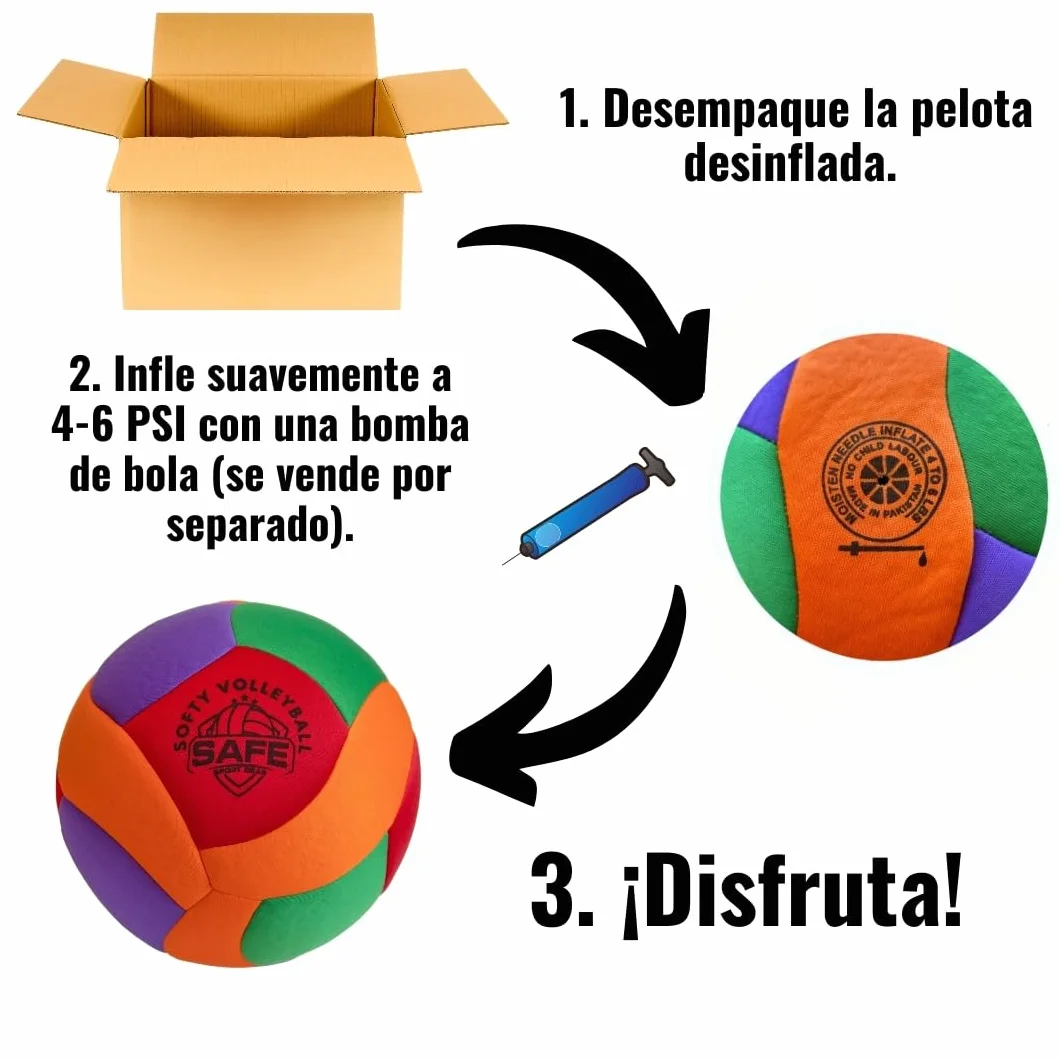 Safe Sport Gear Softy Volleyball - Balón de Voleibol Suave para Niños con Rebote Realista
