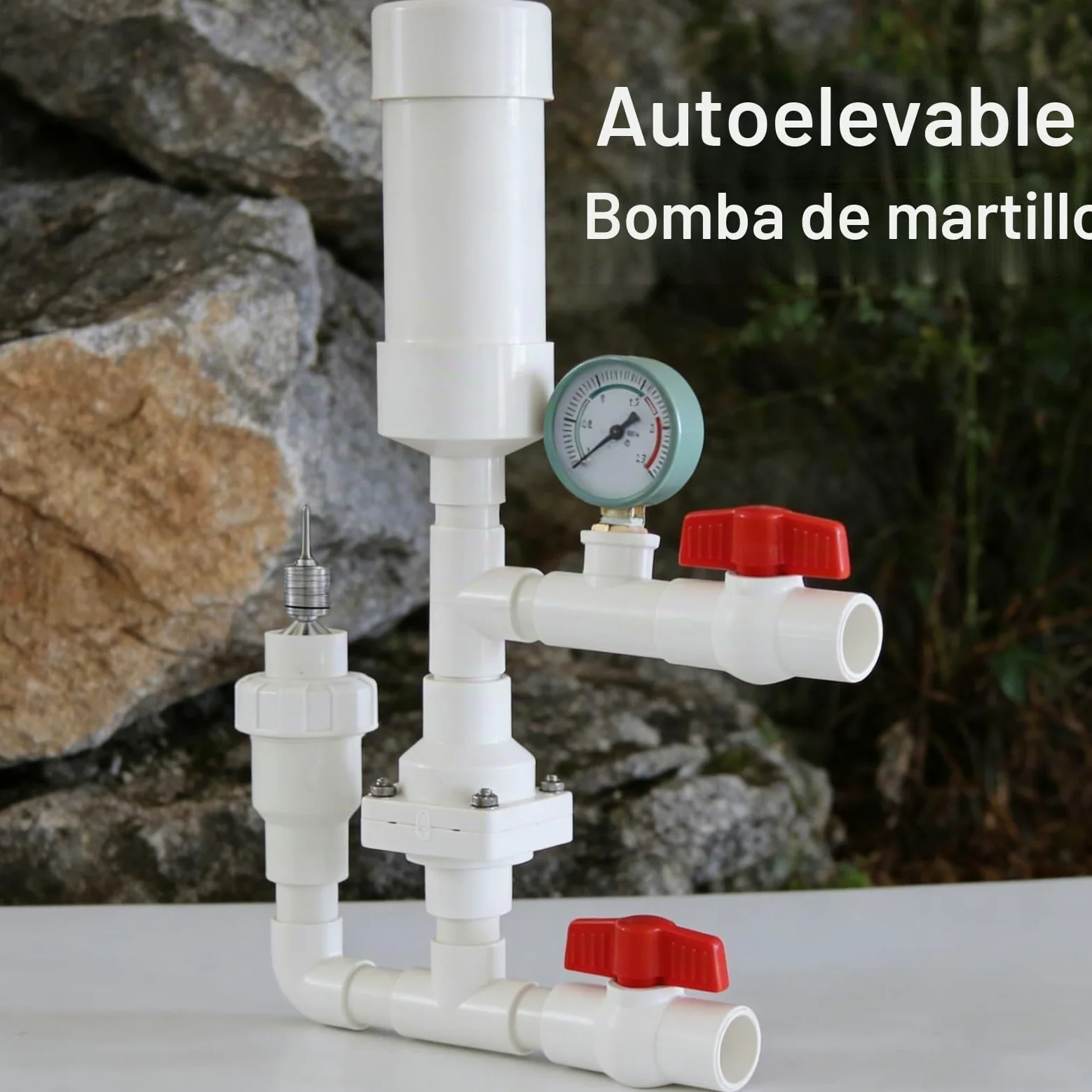 Bomba de agua de ariete hidráulico para riego de montaña, bomba de golpe de ariete, sin electricidad/no requiere combustible, para riego agrícola en zonas montañosas, elevación automática, autoelevaci
