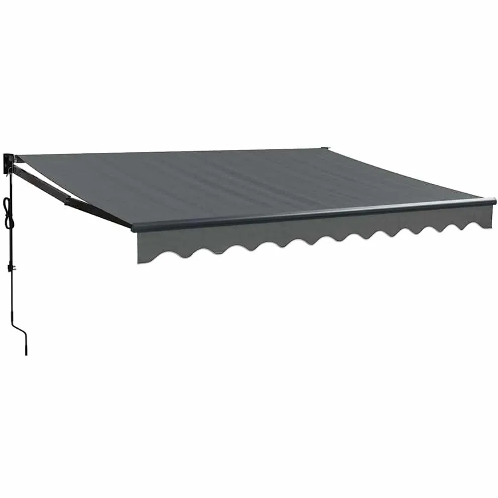 vidaXL Toldo retráctil automático Gris Antracita 3,5x2,5 m