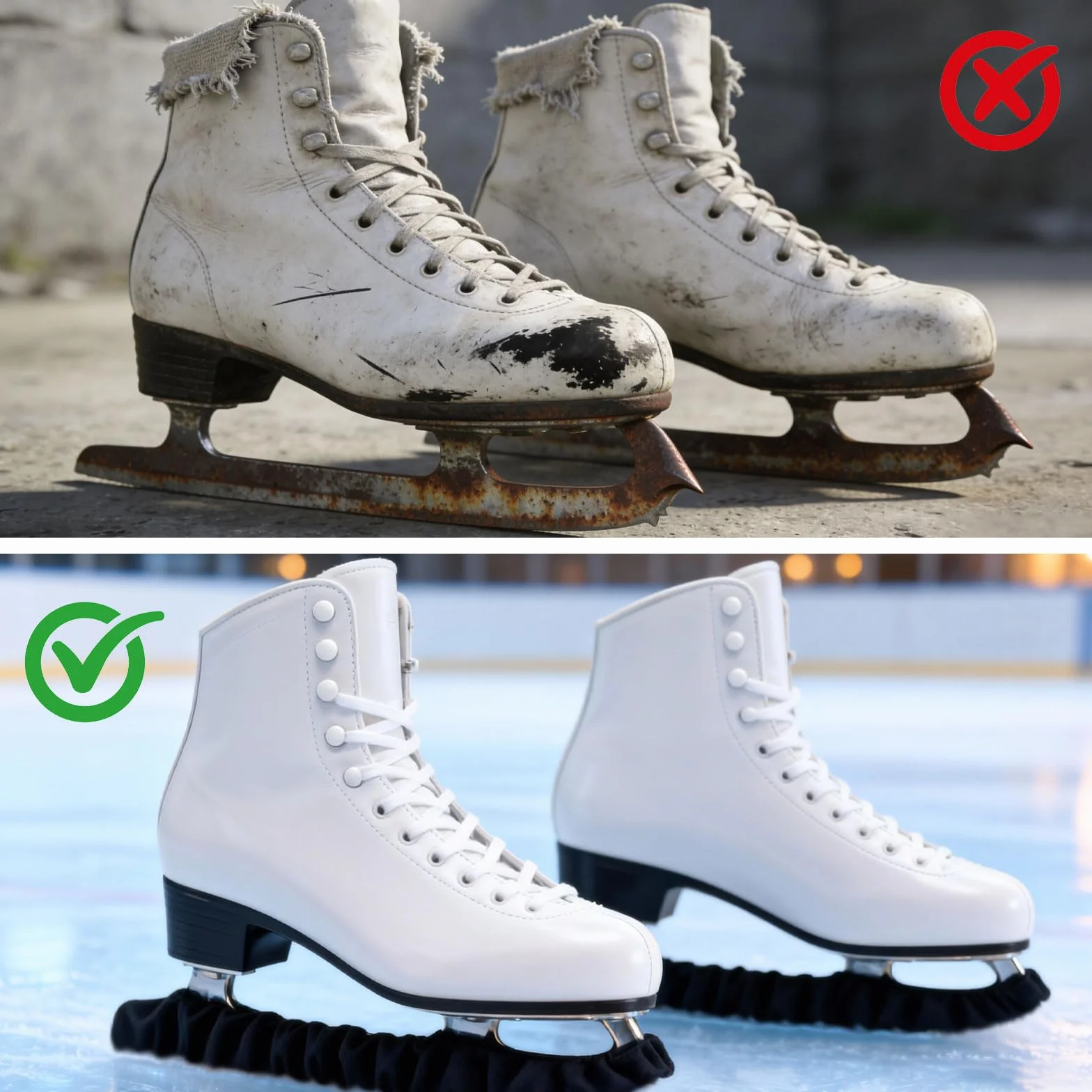 Soakers Protectores de Cuchillas para Patines de Hielo, Fundas Universales de Microfibra Absorbente Antióxido