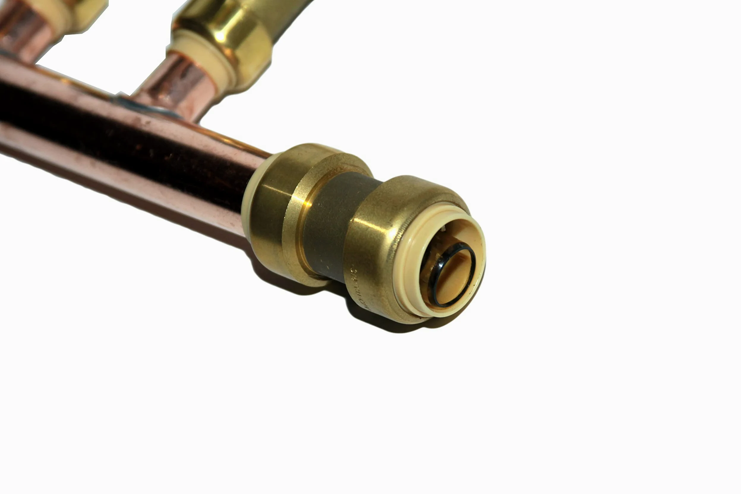 Colector PEX con 8 ramas, macho de 3/4 pulgadas a válvula de bola de ajuste a presión de 1/2 pulgada, extremo abierto