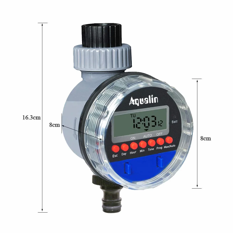 Temporizador de Agua de Manguera Temporizadores para mangueras Controlador del Sistema de riego de Jardines Computadora de riego Impermeable, Compatible con Sensor de Lluvia
