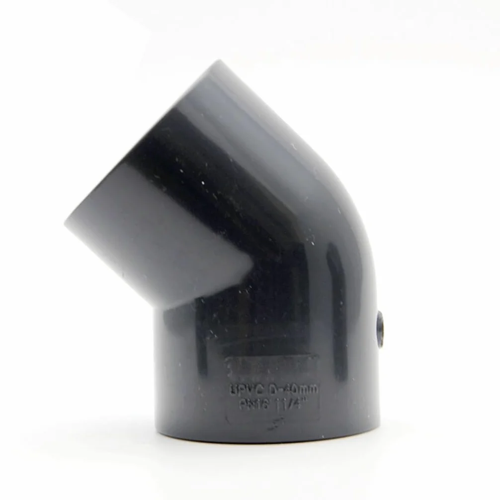 Instalación de tubería de codo de PVC de 45 grados | For de riego de jardín: conector de acuario de UPVC duradero, 1 unidad(75mm)