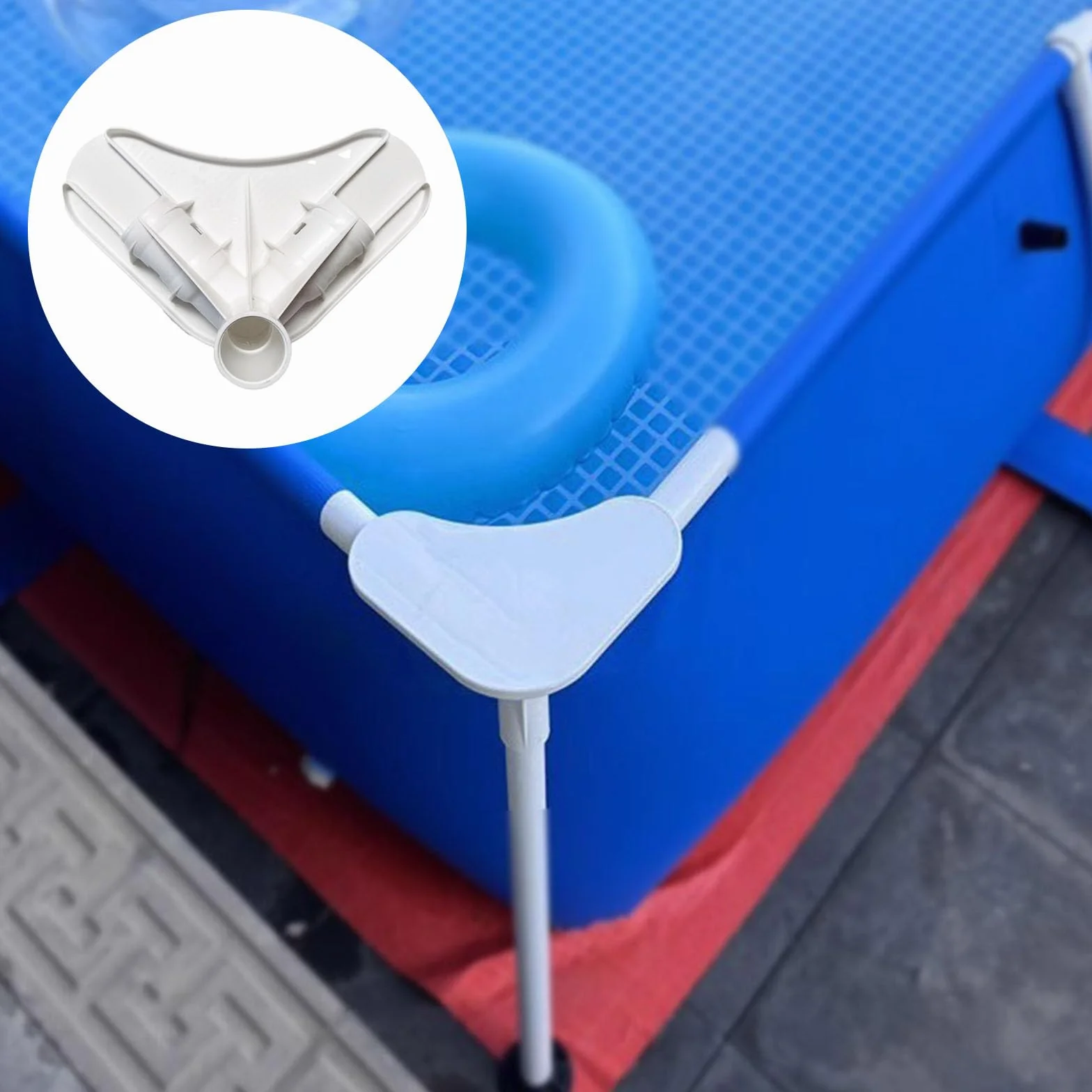 Sharplace Hardware de Esquina de Marco de Piscina Hardware Multifunción Compacta de Reemplazo Resistente Junta de Esquina de Reemplazo para Piscinas de Jardín