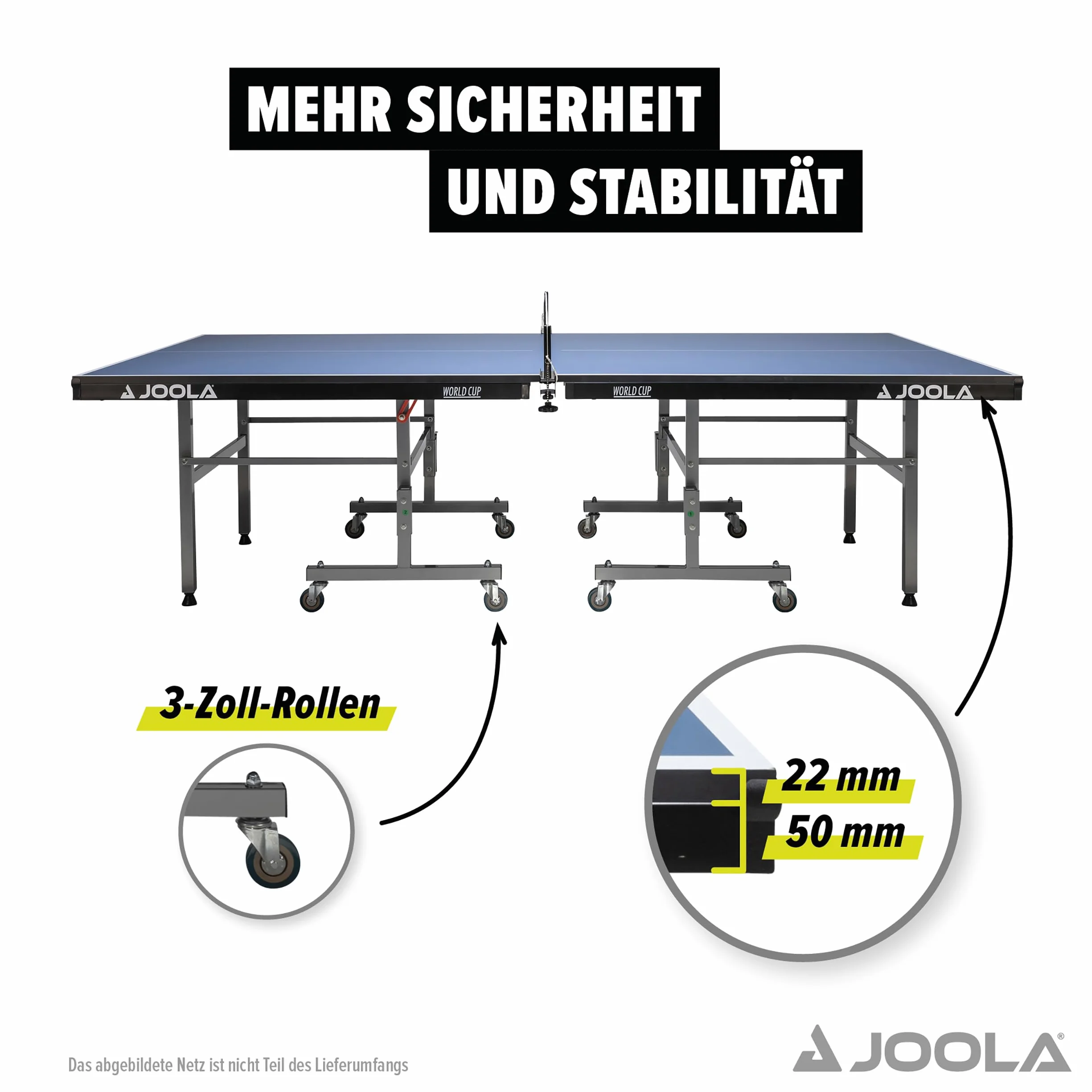 JOOLA World Cup 22 Mesa de Ping Pong Unisex Adulto
