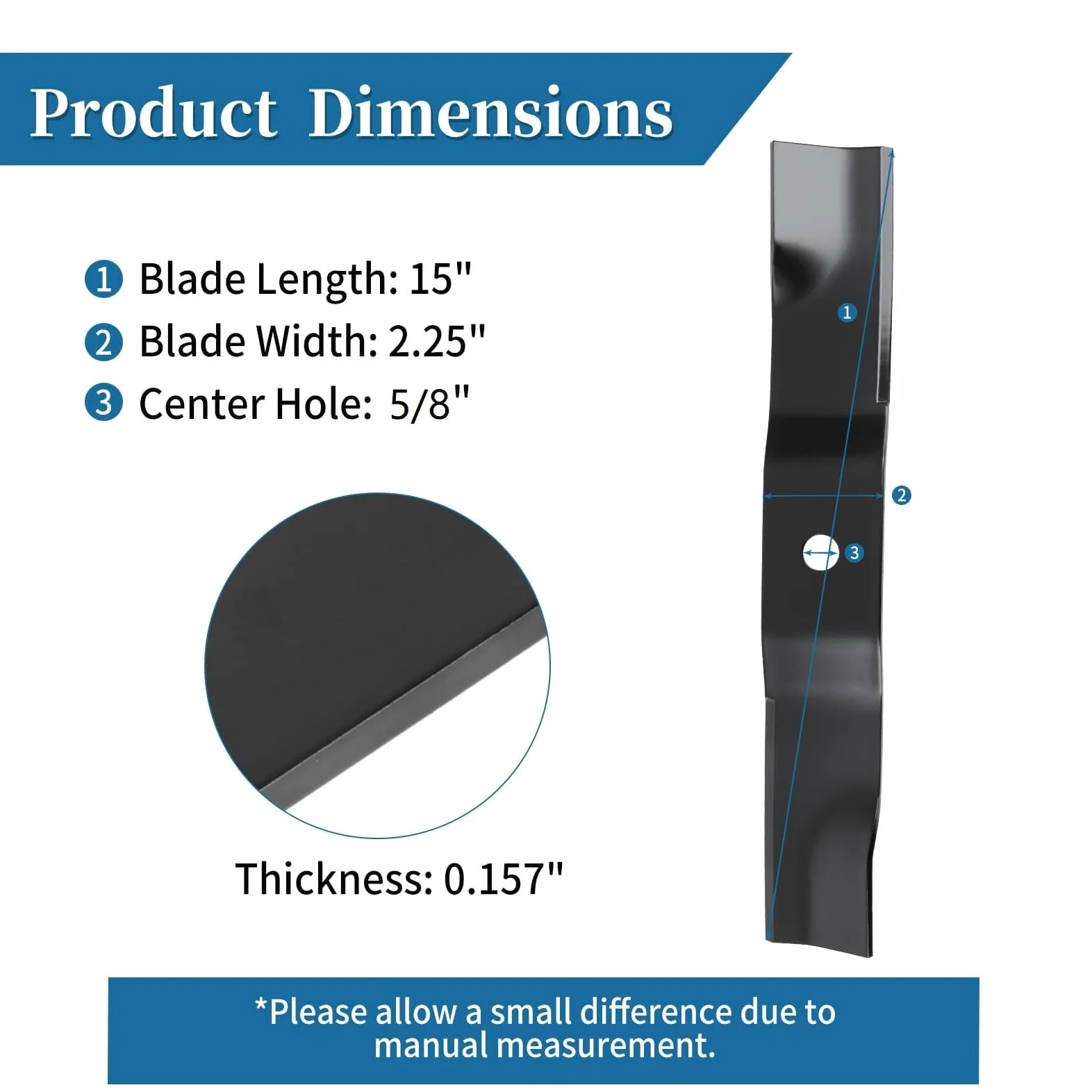 Cuchillas de repuesto 04769800 compatibles con cubiertas de cortacésped Ariens de 42 pulgadas, hoja de cortacésped de elevación media para cortacésped Ikon-X42, Ikon-XL42CE, ZT XL 42 ZTX 42