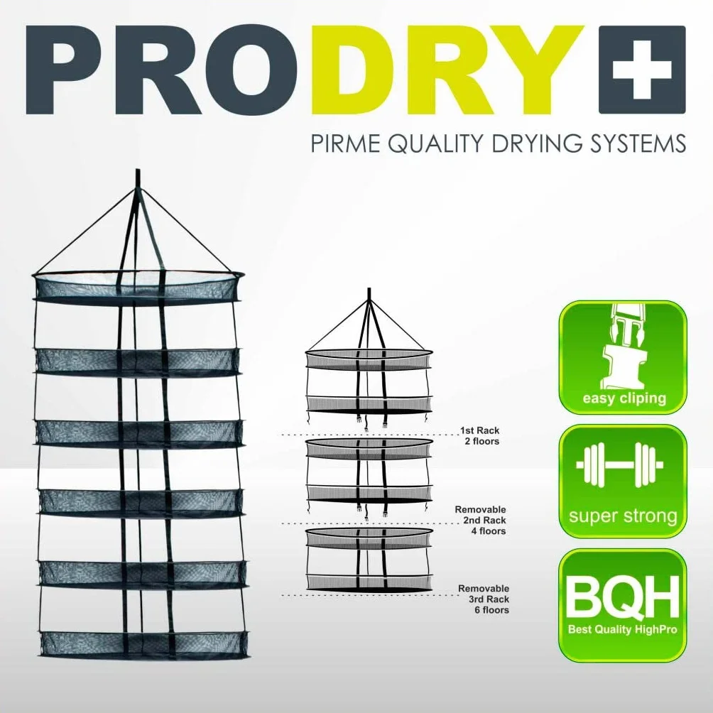 GARDEN HIGHPRO | PRODRY Malla de Secado 95cm de diámetro x 6 Niveles | Tela microperforada