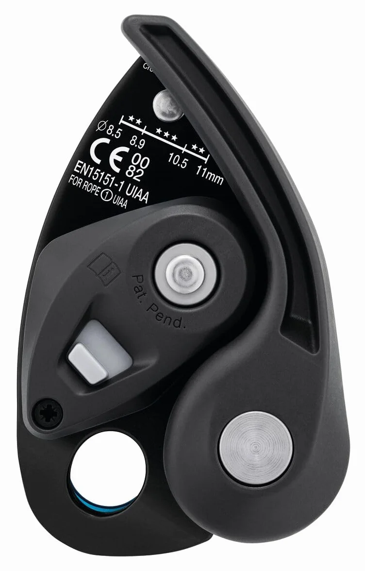 Petzl GRIGRI Dispositivo de sujeción con bloqueo asistido por leva y mango antipánico