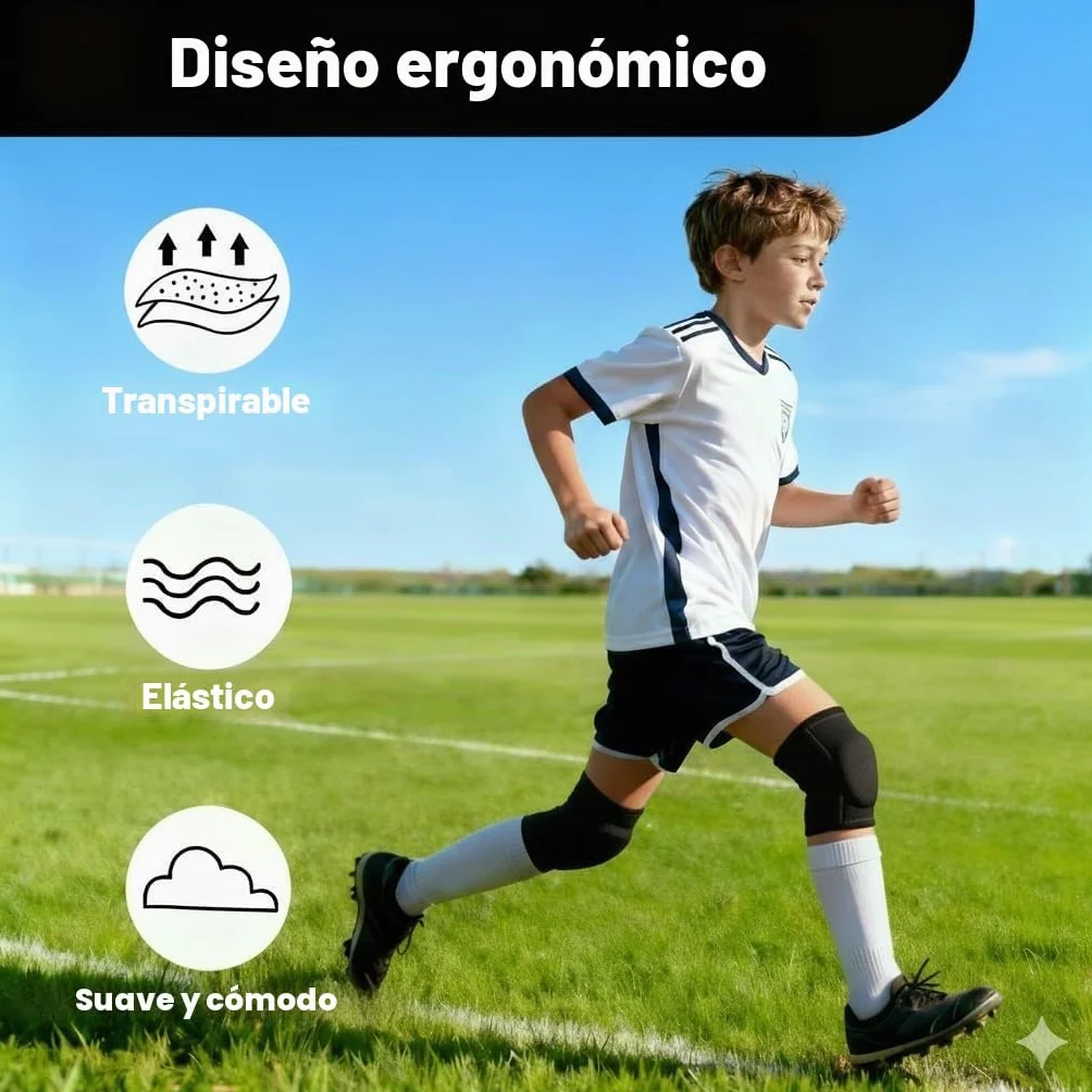 Rodilleras niño futbol balonmano voleibol protectoras suaves talla S