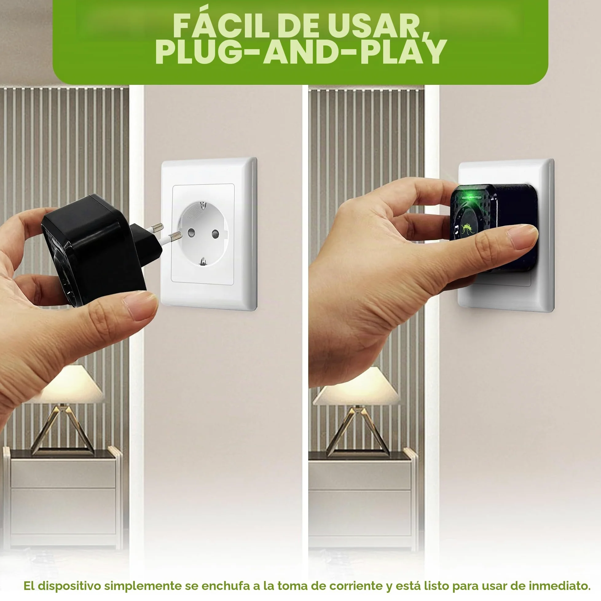 ISOTRONIC – Repelente ultrasónico de Mosquitos enchufable para el hogar, Dormitorio y habitación Infantil – Repelente de Mosquitos con un Alcance Efectivo de 30 m² (3 Unidades)