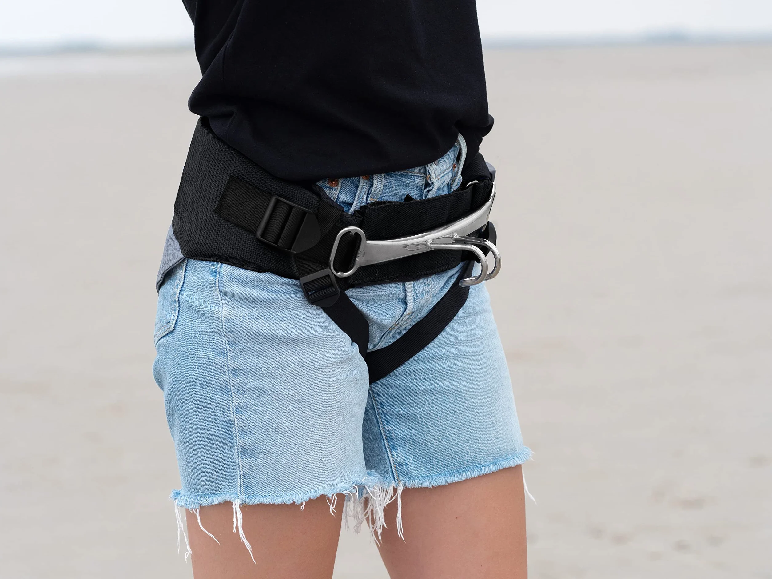 Wolkenstürmer Trapecio universal negro para Harness Fix Talla S-XL Arnés de cometa trapezoidal