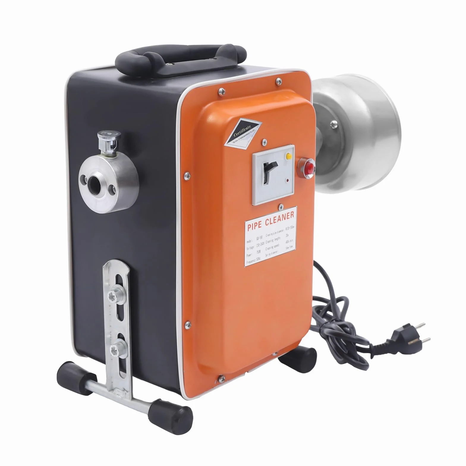 750 W 400 rpm máquina de limpieza eléctrica de tuberías longitud de limpieza 20 m máquina de limpieza de alta presión dispositivo limpiador de tuberías limpiador de desagües