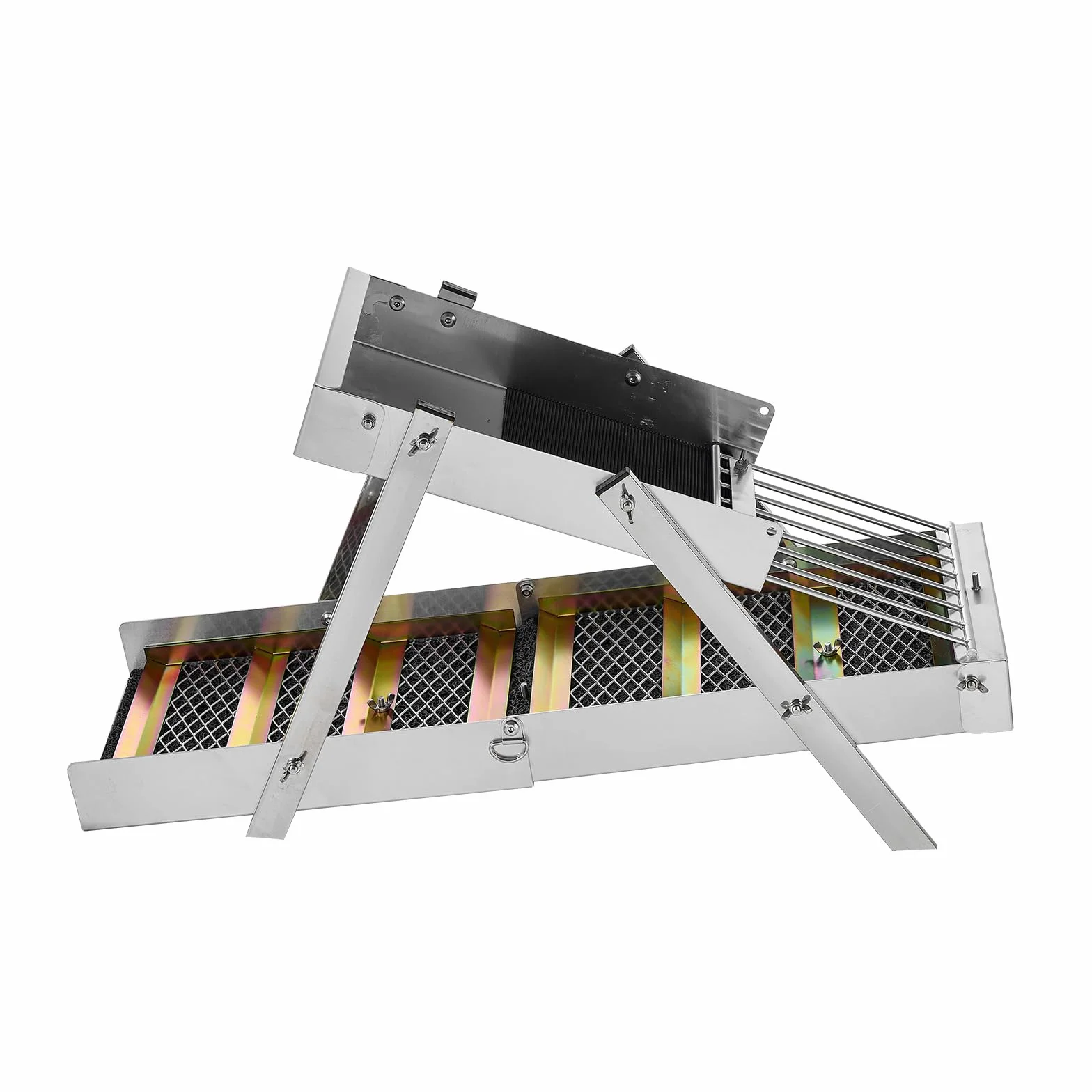VEVOR Canaleta para Lavado de Oro 1270 mm, Equipo Portátil de Prospección de Oro, Plegable con Correa de Hombro Bolsa de Transporte Guantes, Aleación de Aluminio, para Buscar Minería Ríos Arroyos