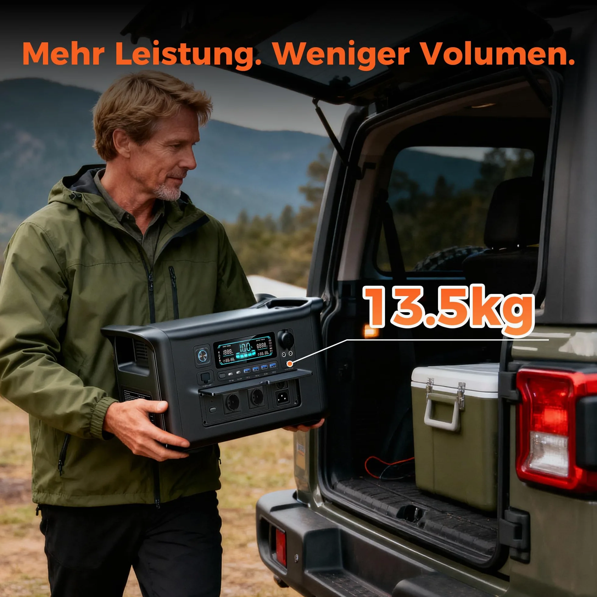 Generador Solar Portátil Apower1000, Batería LiFePO4 de 1024Wh, Generador Solar de 1800W, 0-80% en 1.5h. ideal para Camping, Autocaravanas Cortes de Energía Viajes Acampada Aventura