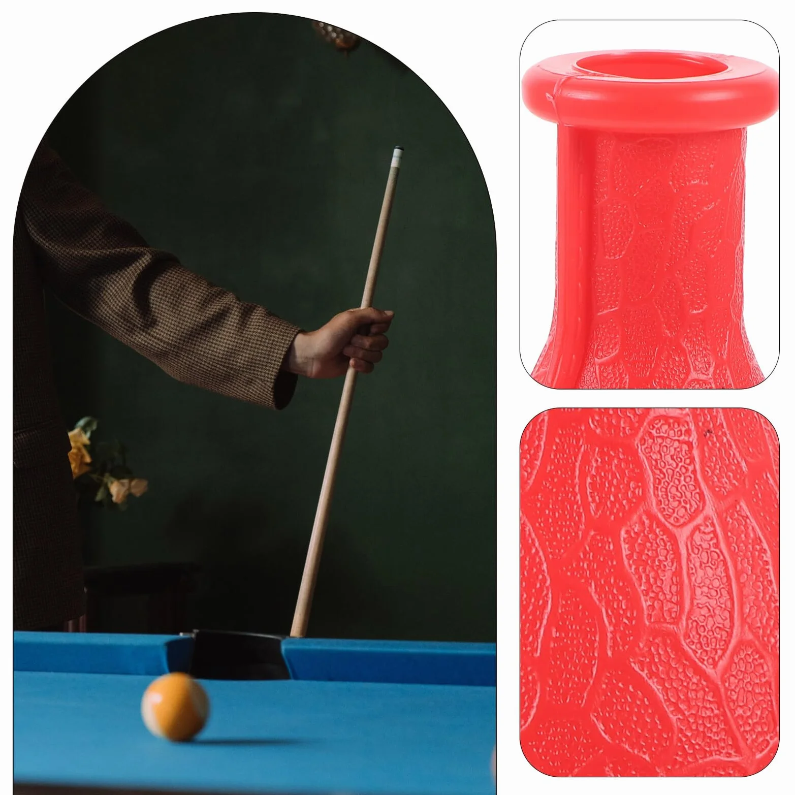 Juego de Accesorios de Plástico Rojo para Botella de Billar